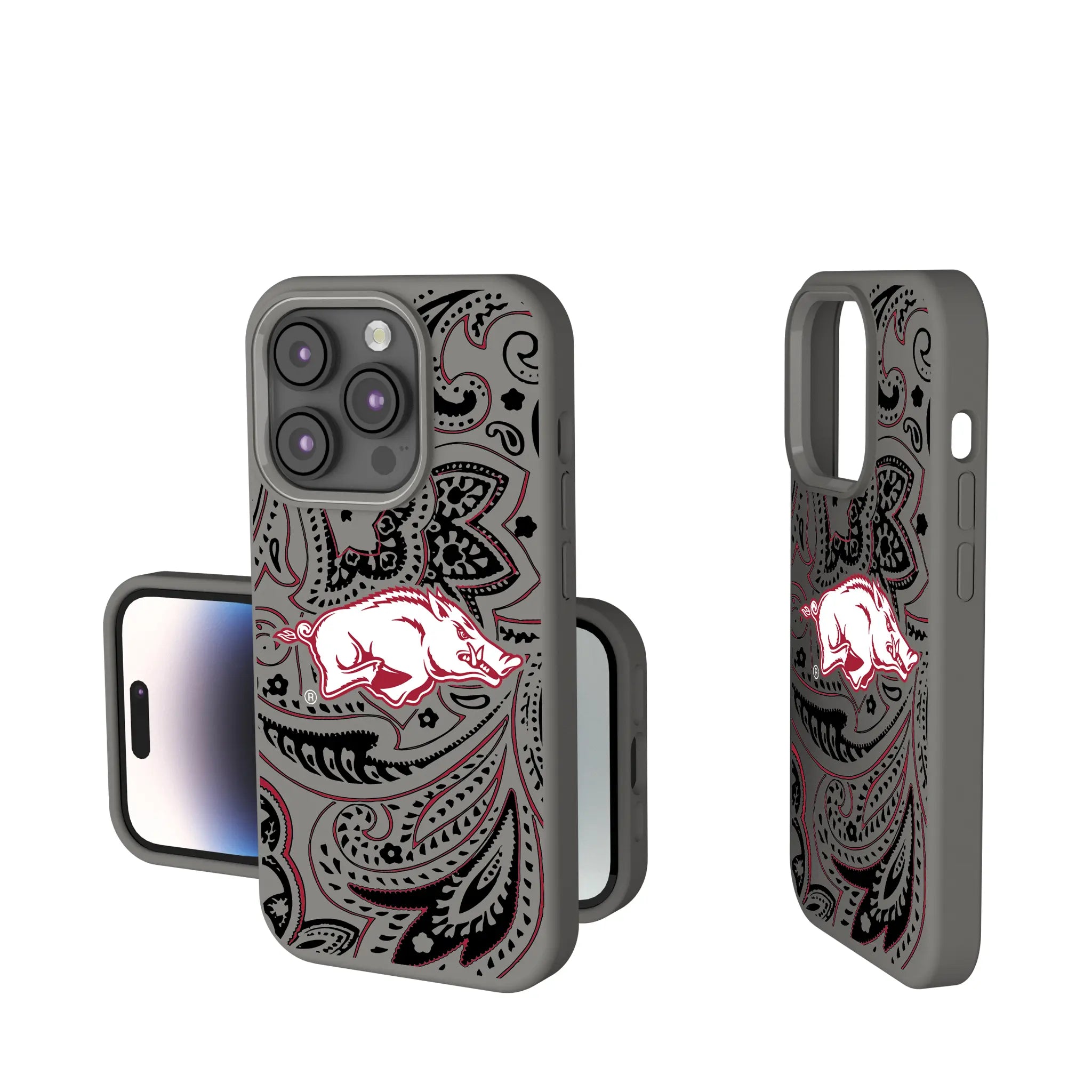 University of Arkansas Fayetteville Razorbacks Paisley Soft Touch Phone Case