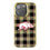University of Arkansas Fayetteville Razorbacks Plaid Bling Phone Case