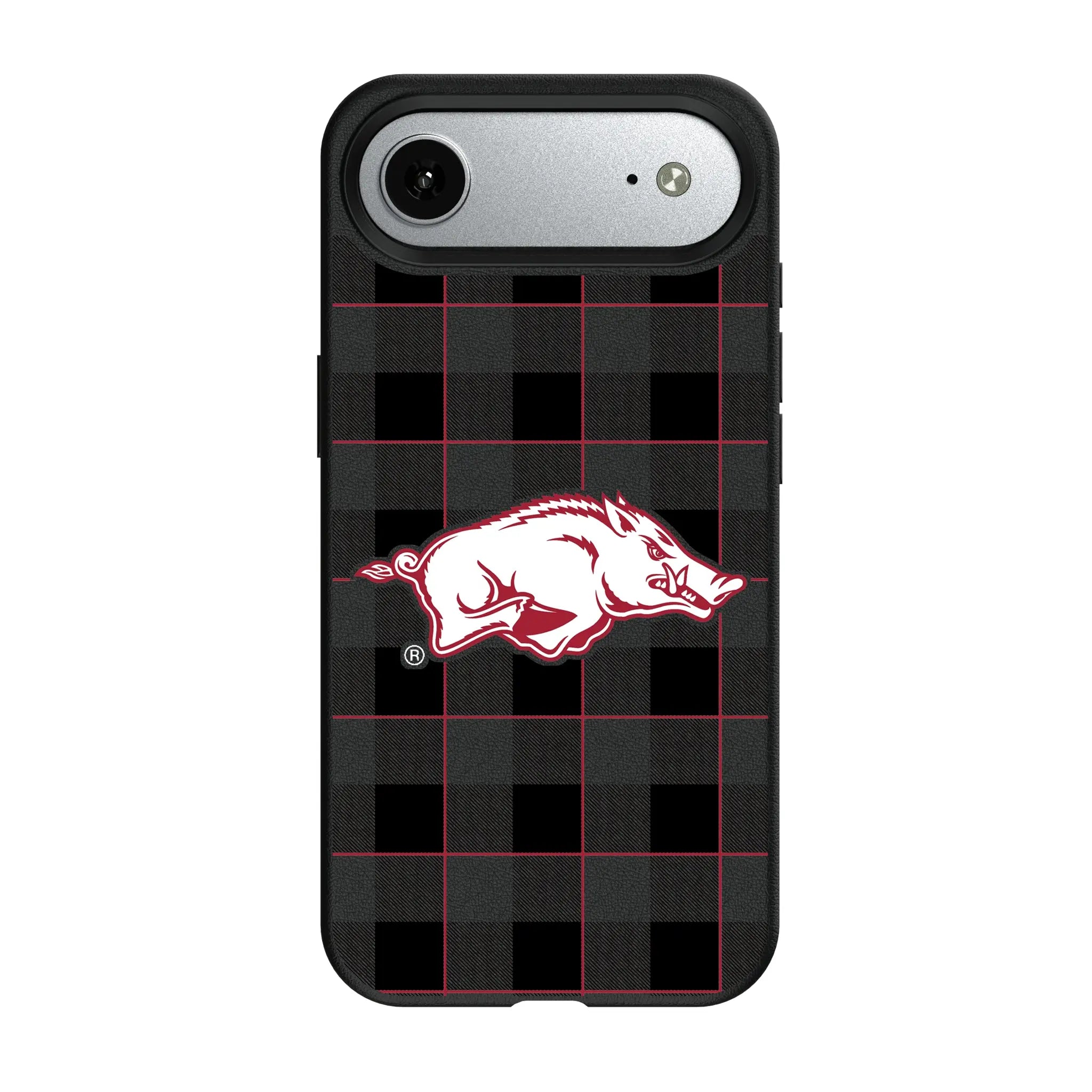 University of Arkansas Fayetteville Razorbacks Plaid MagSafe Compatible Phone Case for Apple iPhone