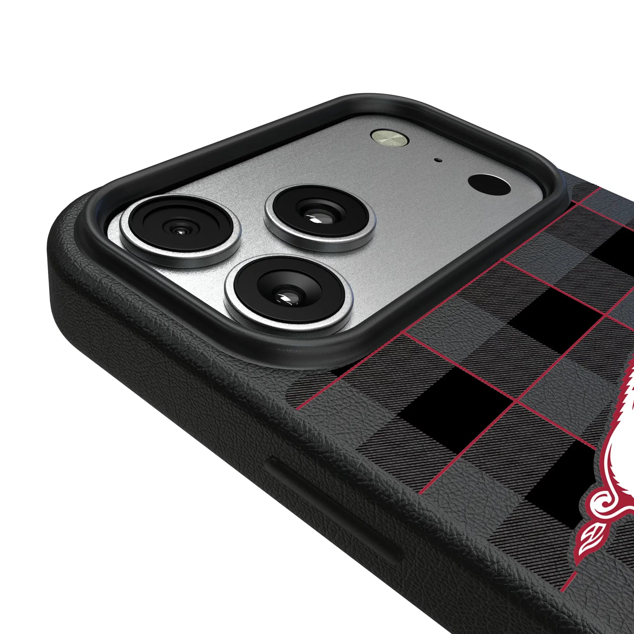 University of Arkansas Fayetteville Razorbacks Plaid MagSafe Compatible Phone Case for Apple iPhone