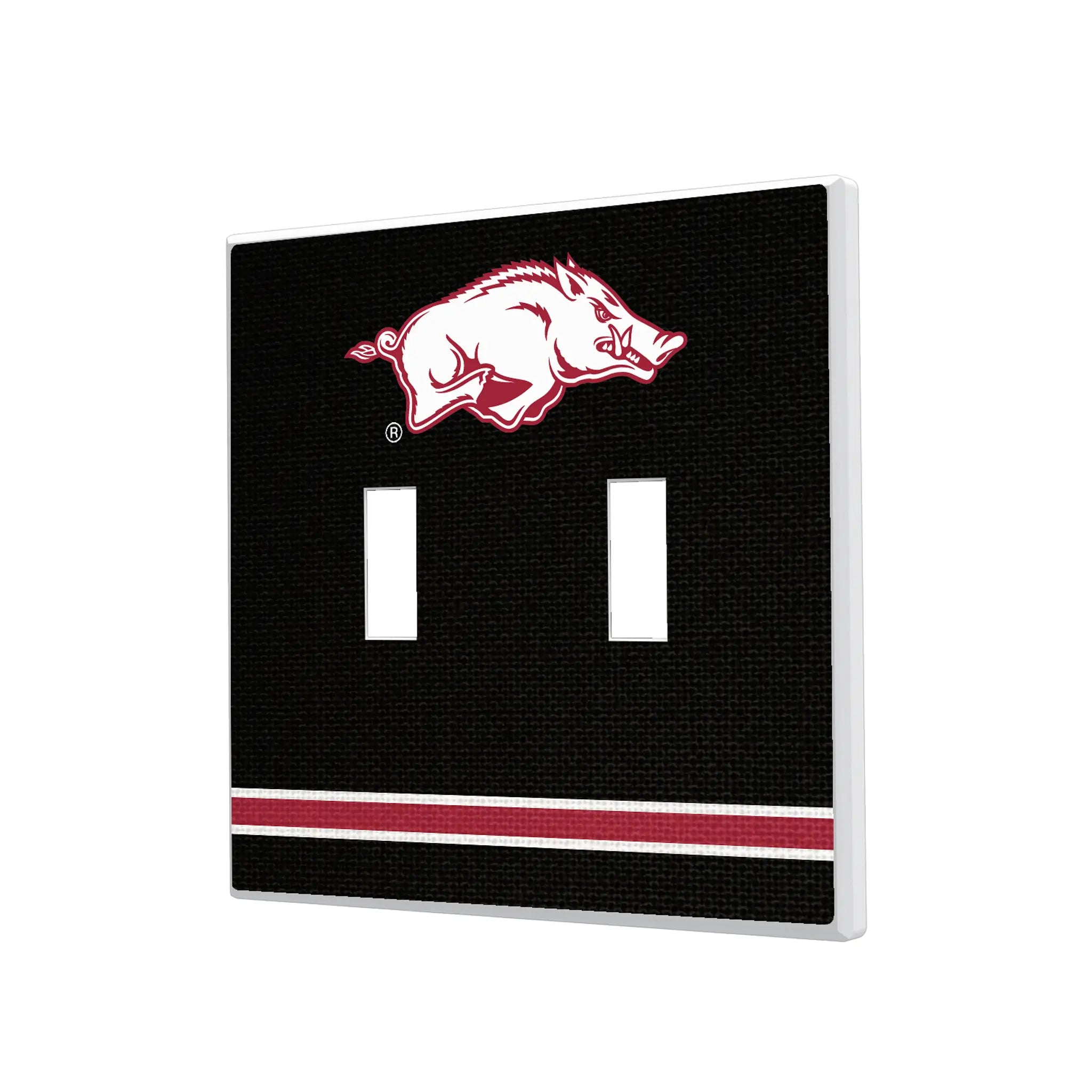 University of Arkansas Fayetteville Razorbacks Stripe Hidden-Screw Light Switch Plate
