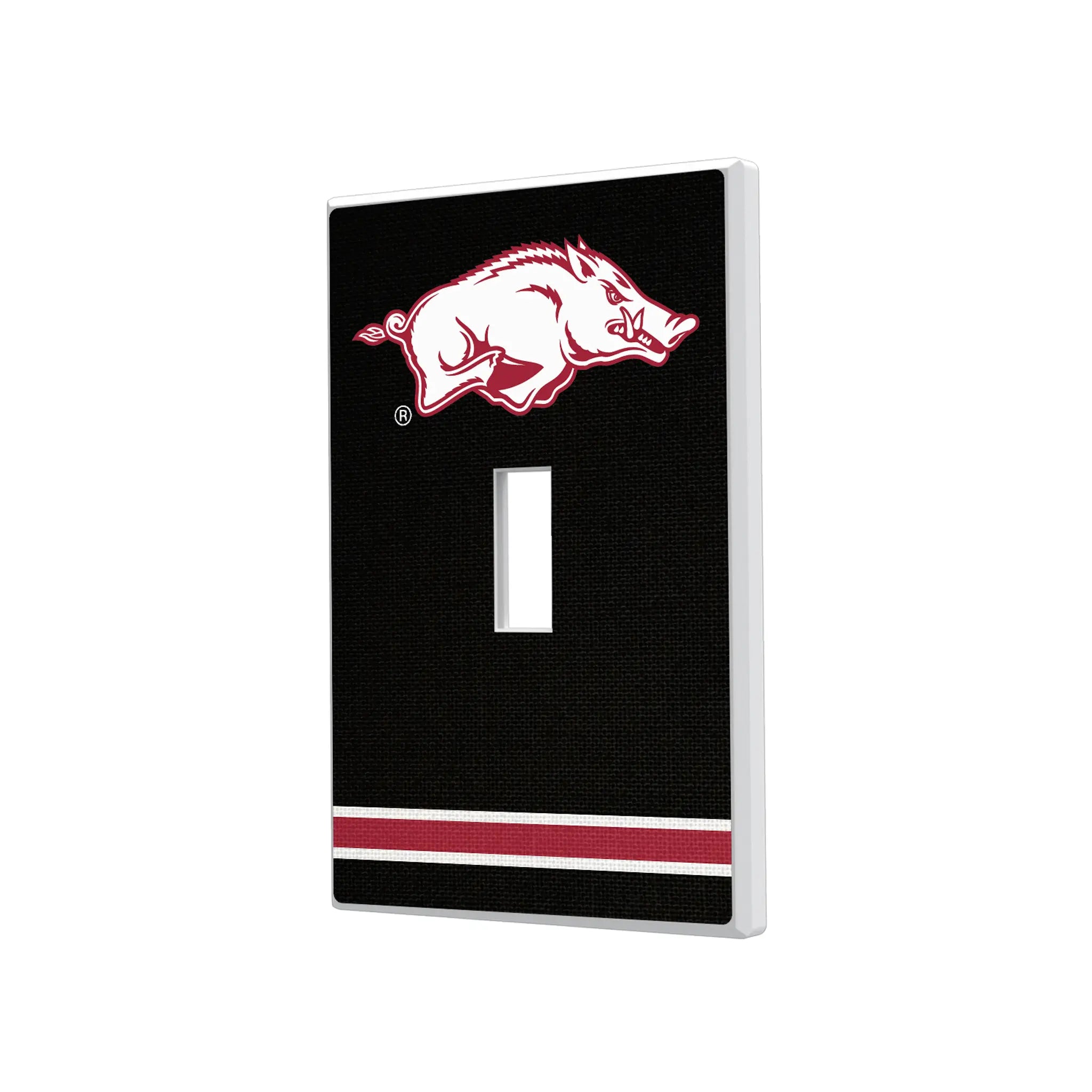 University of Arkansas Fayetteville Razorbacks Stripe Hidden-Screw Light Switch Plate