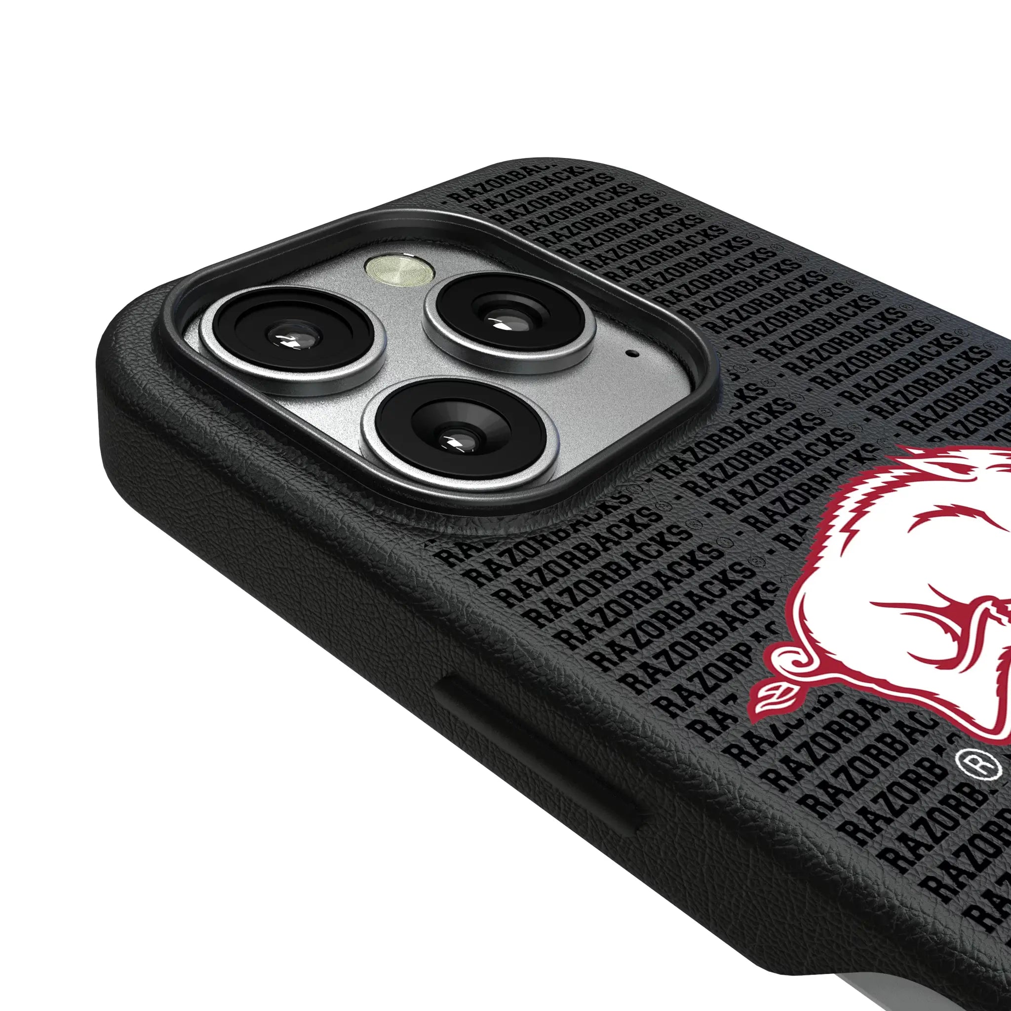 University of Arkansas Fayetteville Razorbacks Text Backdrop MagSafe Compatible Phone Case for Apple iPhone