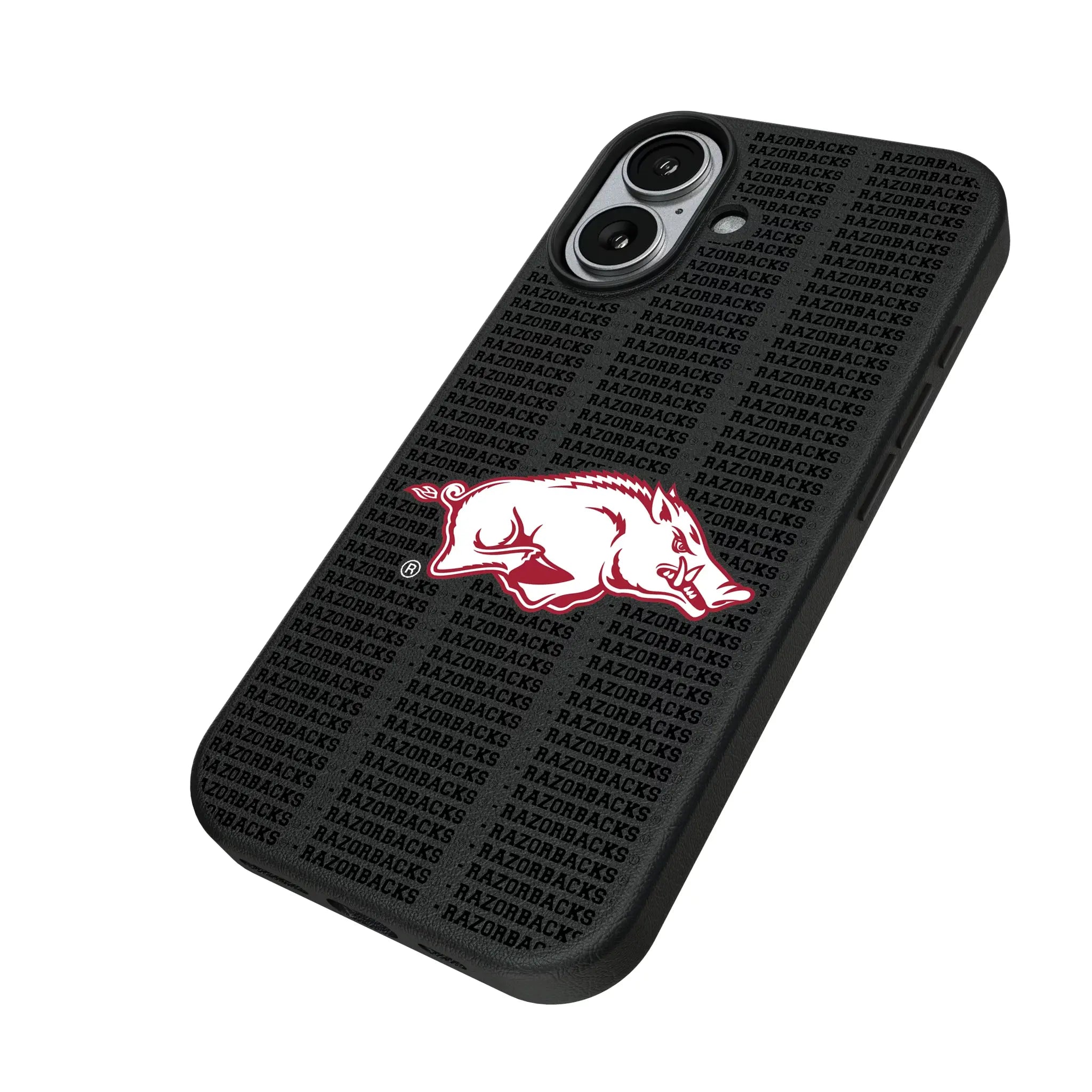 University of Arkansas Fayetteville Razorbacks Text Backdrop MagSafe Compatible Phone Case for Apple iPhone