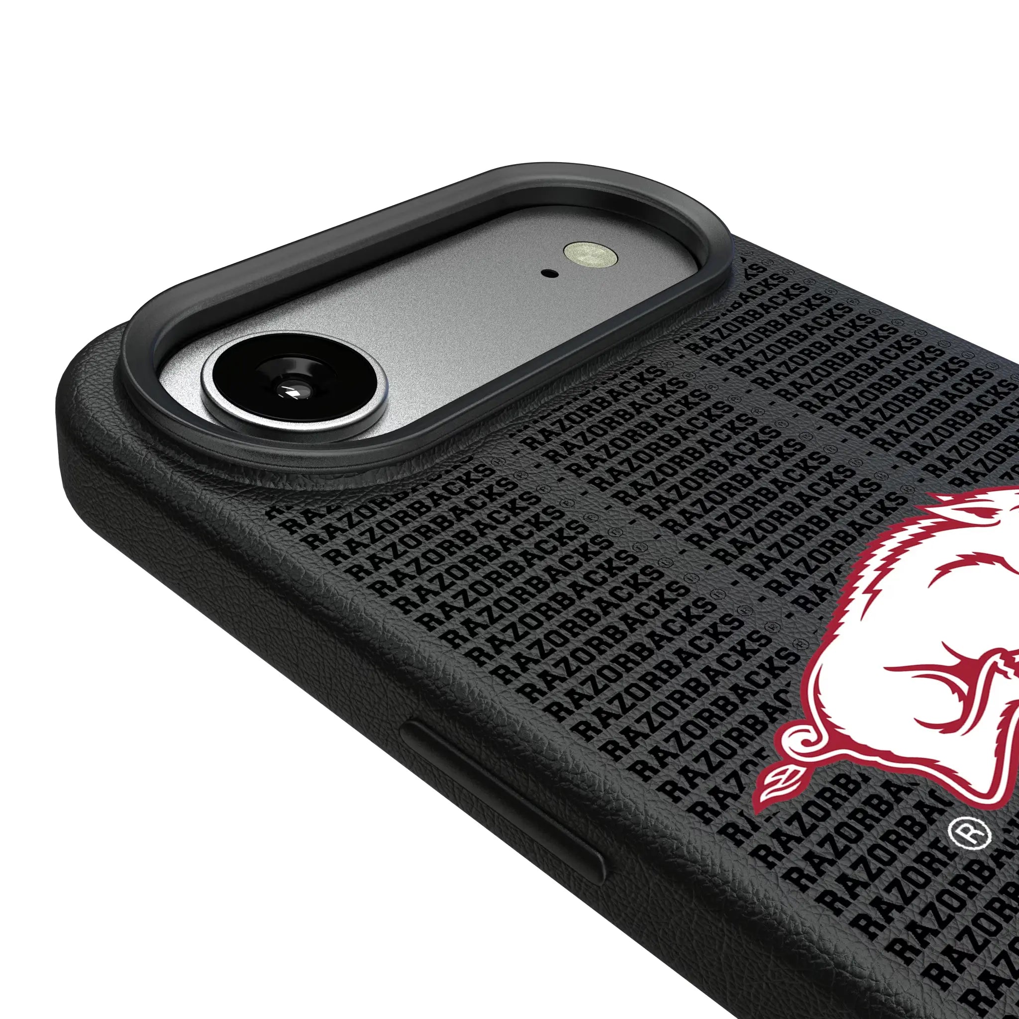 University of Arkansas Fayetteville Razorbacks Text Backdrop MagSafe Compatible Phone Case for Apple iPhone