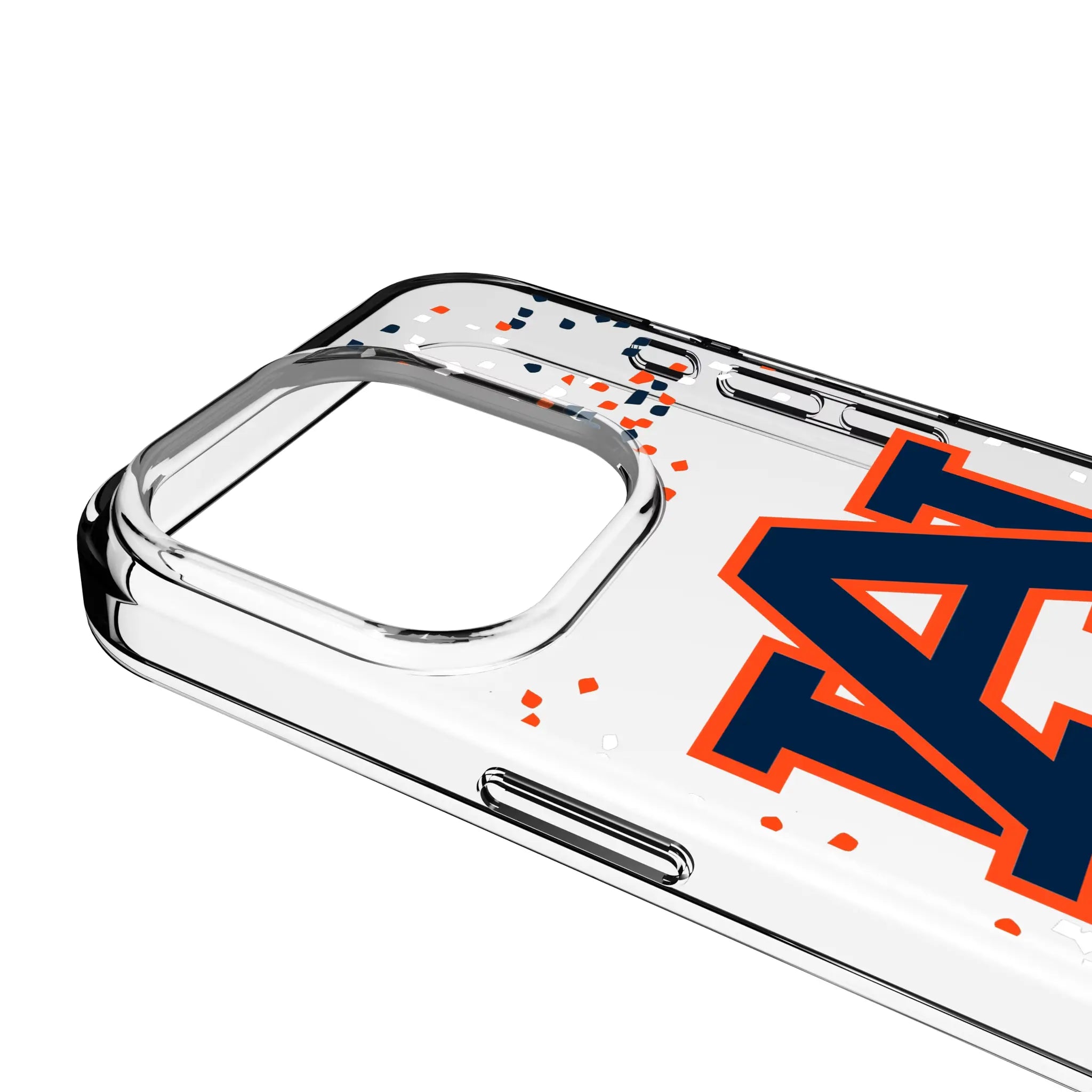 University of Auburn Tigers Confetti Clear Phone Case for Apple iPhone
