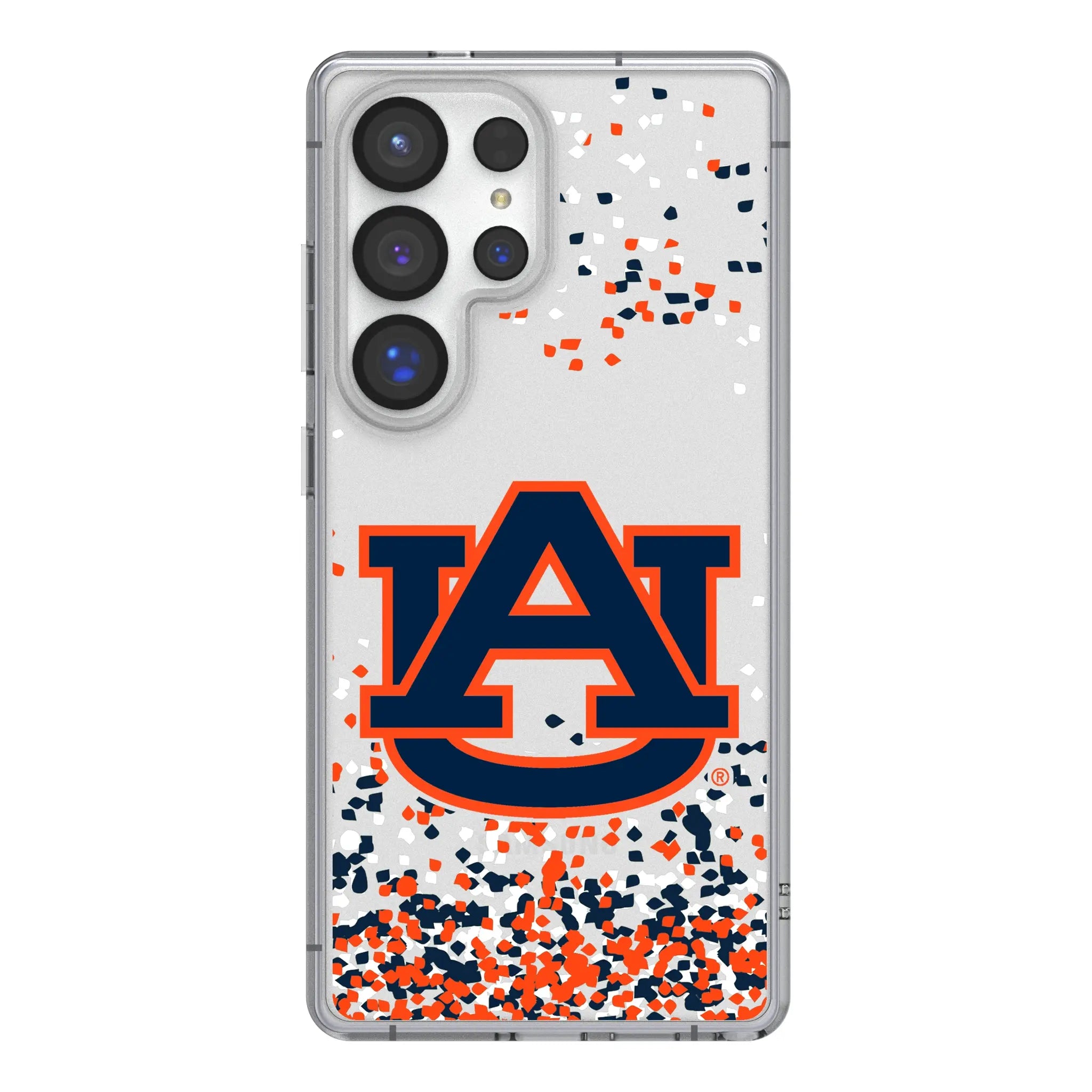 University of Auburn Tigers Confetti Clear Phone Case for Samsung Galaxy