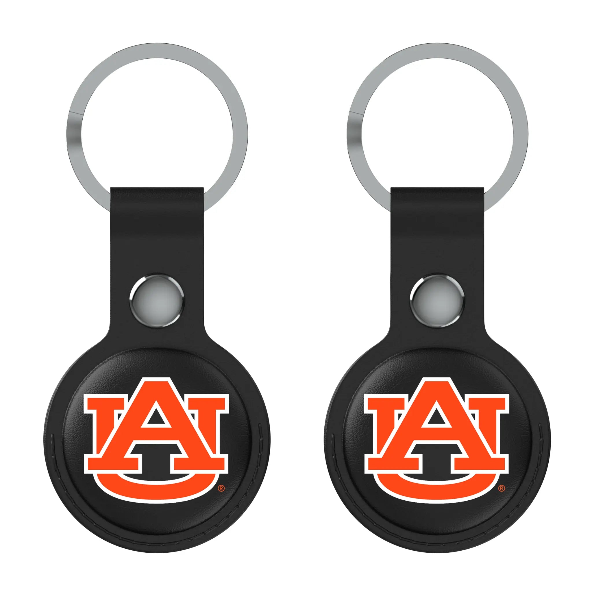University of Auburn Tigers Insignia Black Airtag Holder 2-Pack