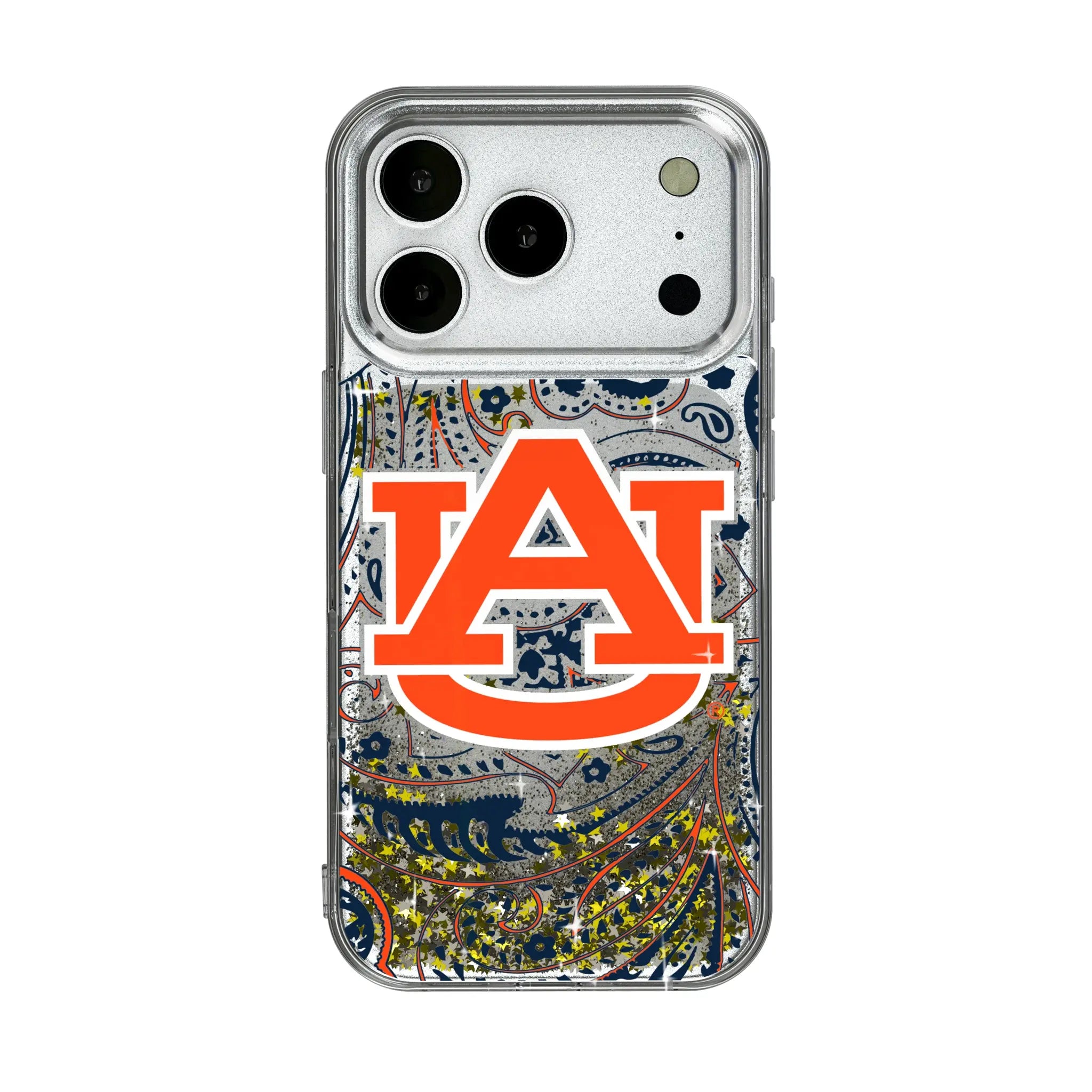 University of Auburn Tigers Paisley Glitter Phone Case