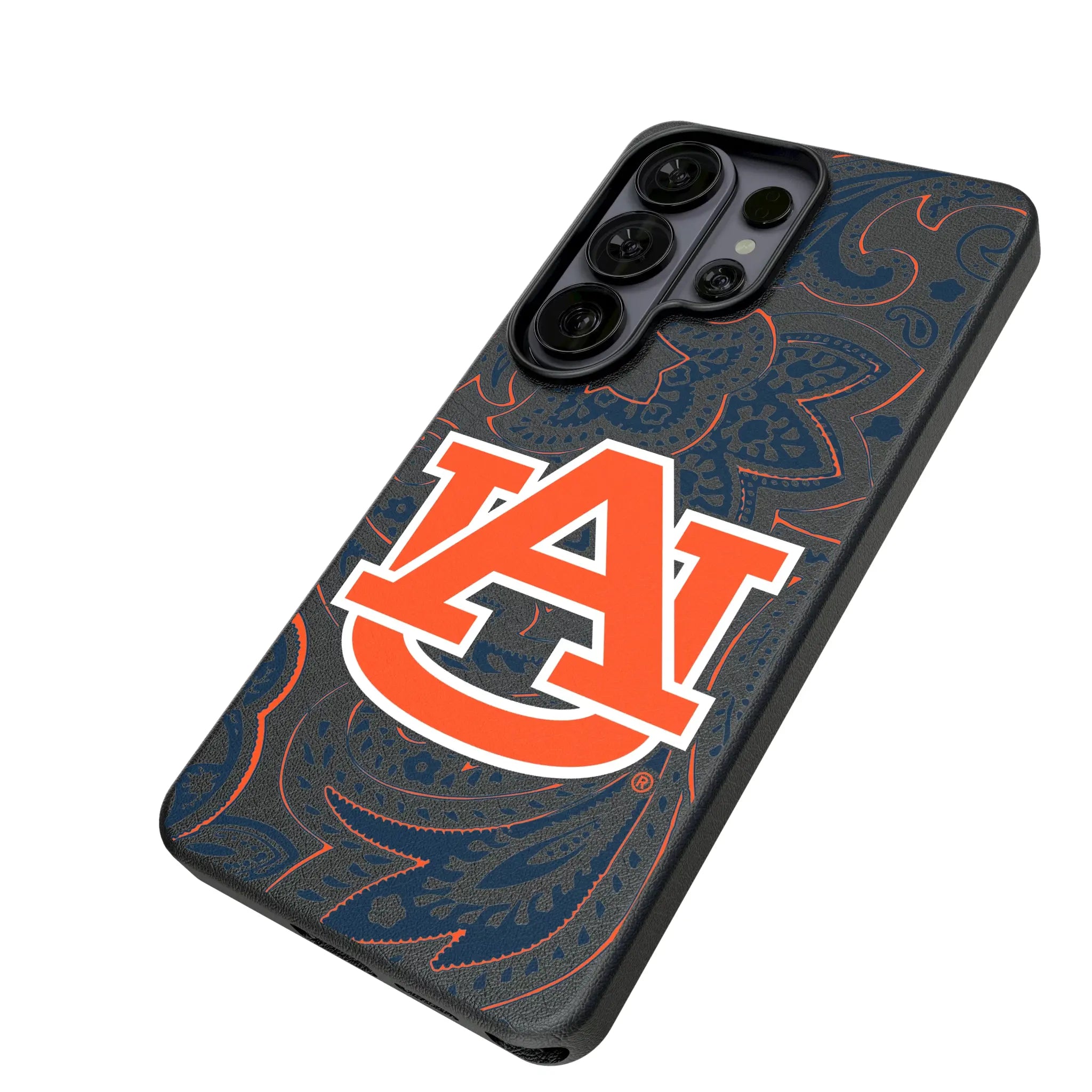University of Auburn Tigers Paisley MagSafe Compatible Phone Case for Samsung Galaxy