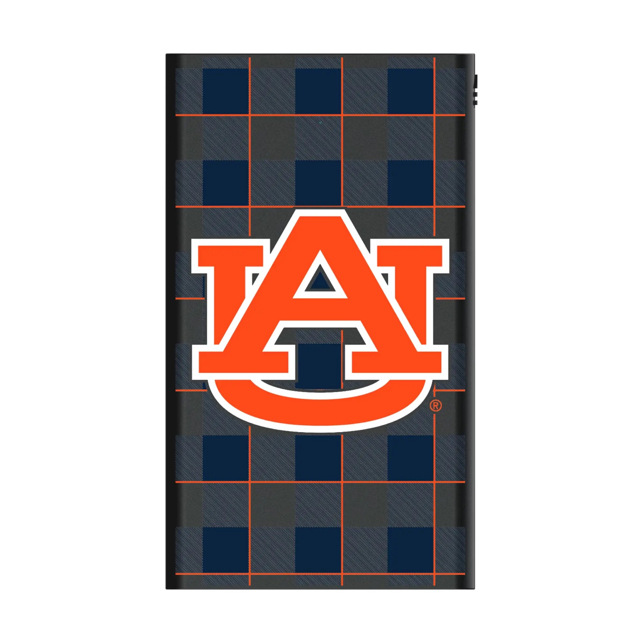 University of Auburn Tigers Plaid 5000mAh Flat Powerbank