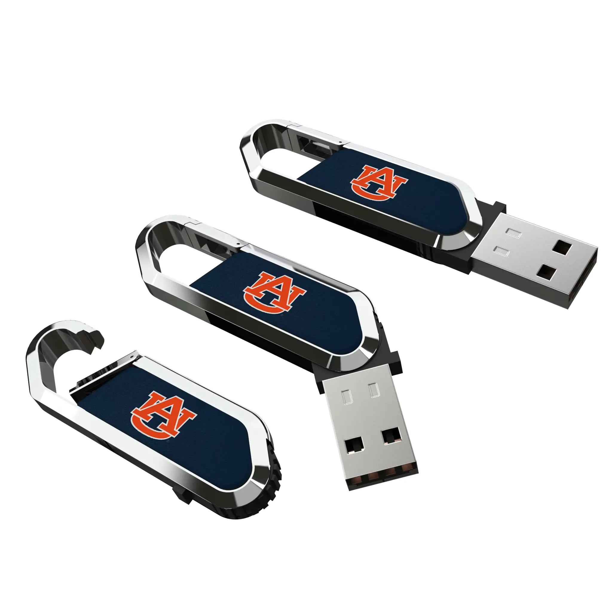 University of Auburn Tigers Solid USB 32GB Clip Style Flash Drive