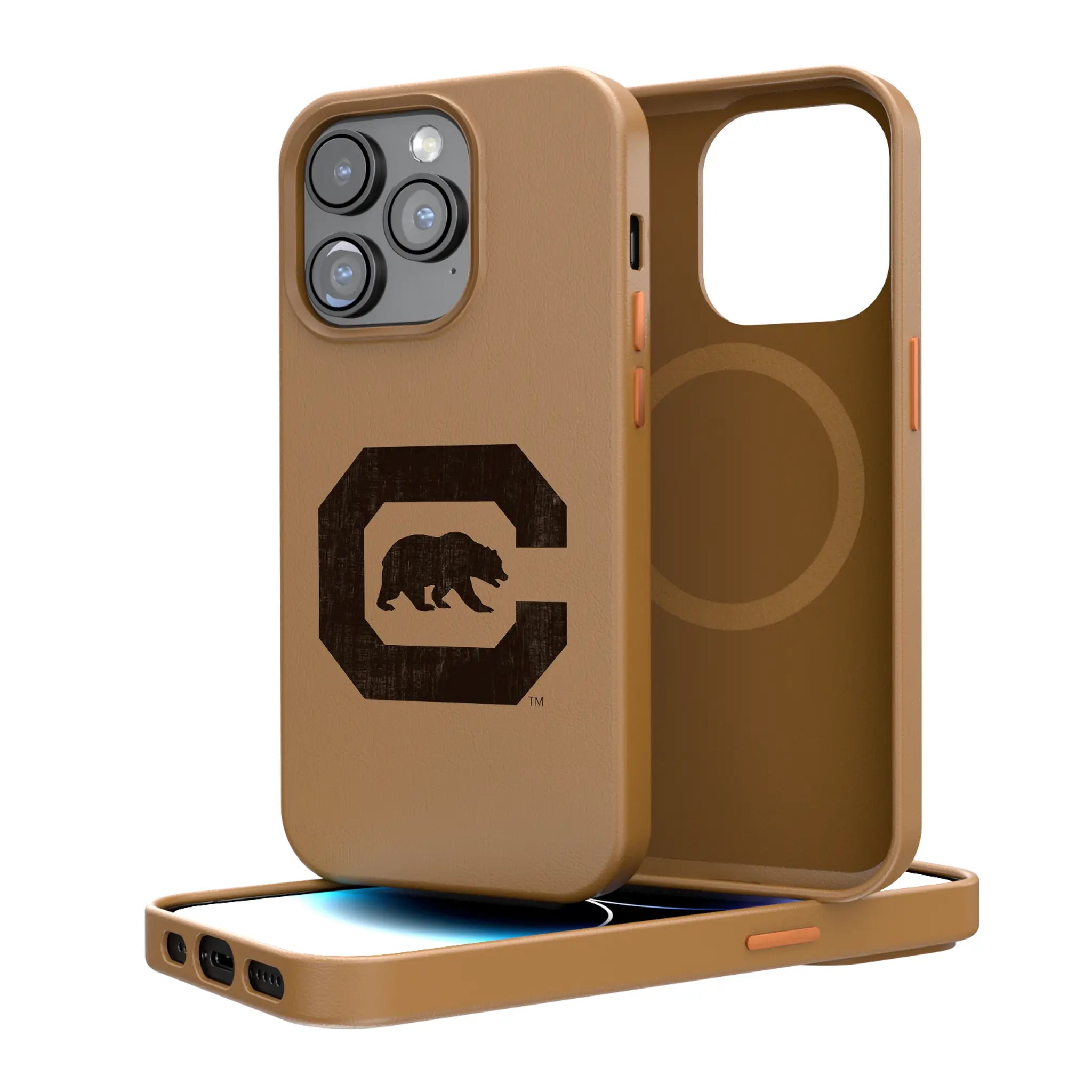 California Golden Bears Woodburned Brown Magnetic Case