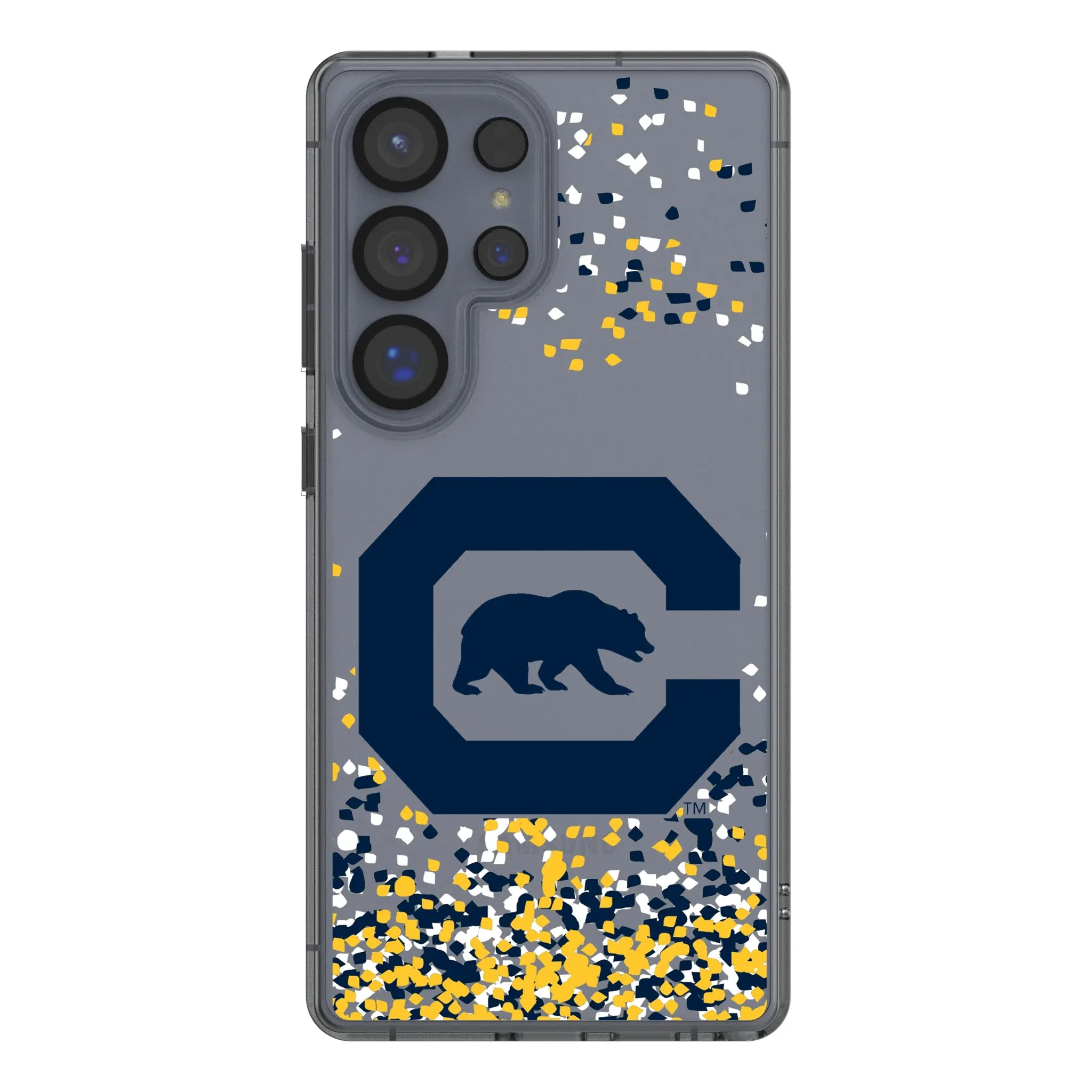 University of California Berkeley Golden Bears Confetti Clear Phone Case for Samsung Galaxy