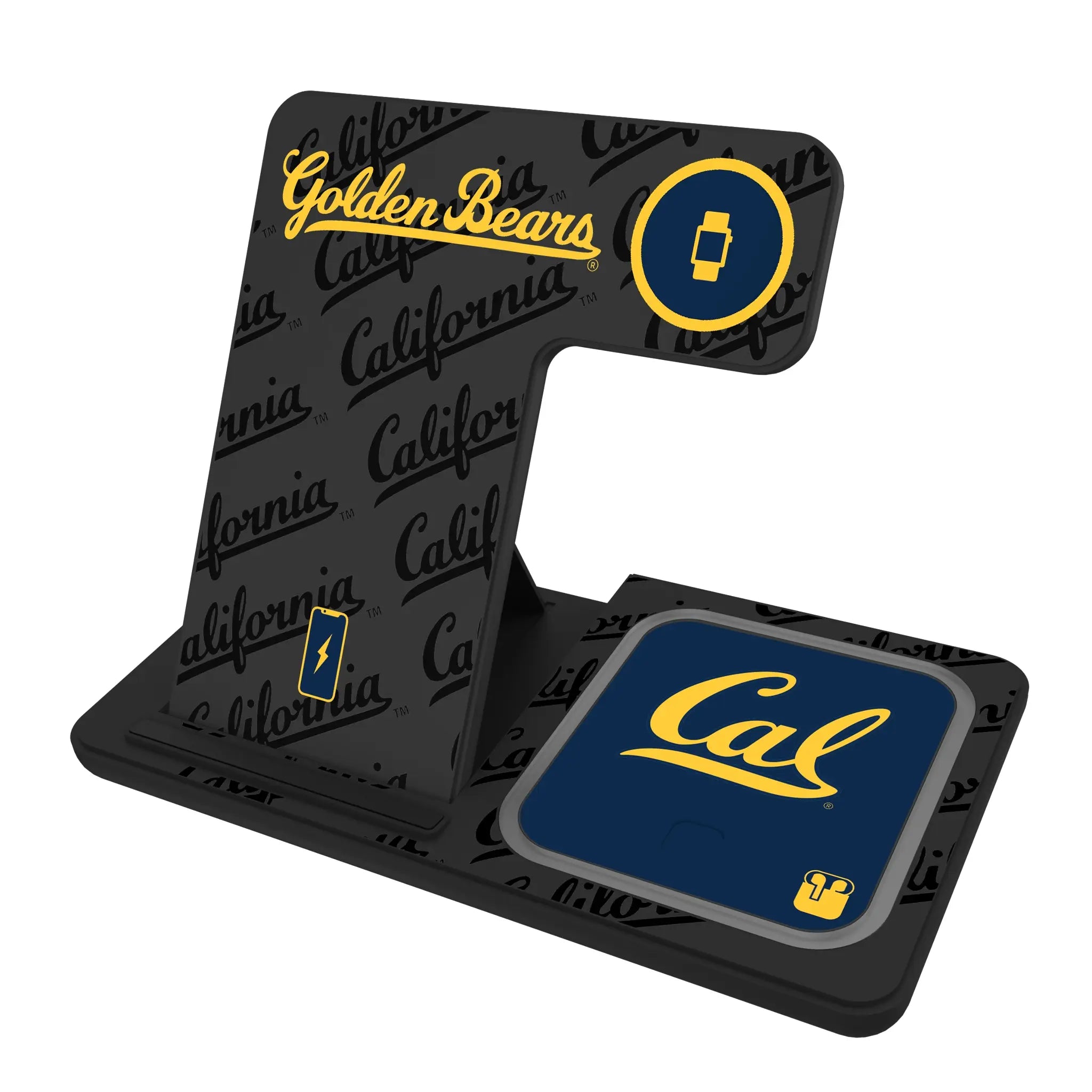 University of California Berkeley Golden Bears Monocolor Tilt 3 in 1 Charging Station