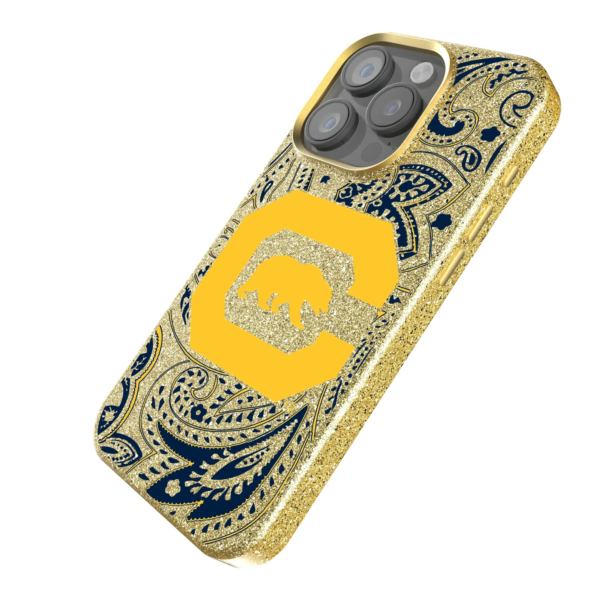 University of California Berkeley Golden Bears Paisley Bling Phone Case
