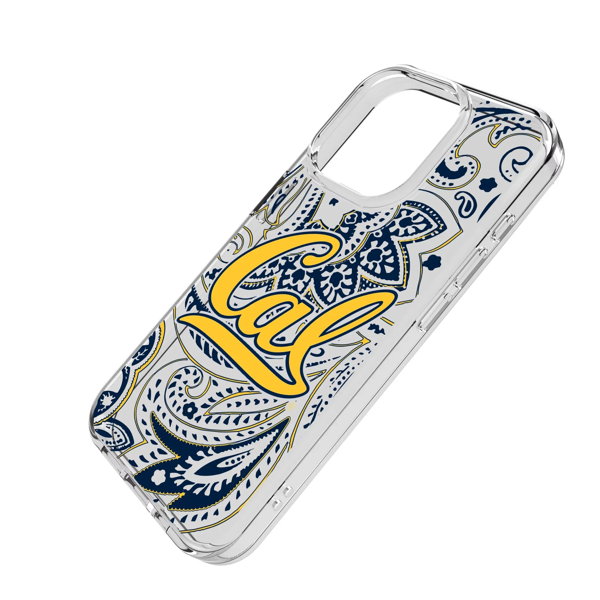 University of California Berkeley Golden Bears Paisley Clear Phone Case for Apple iPhone