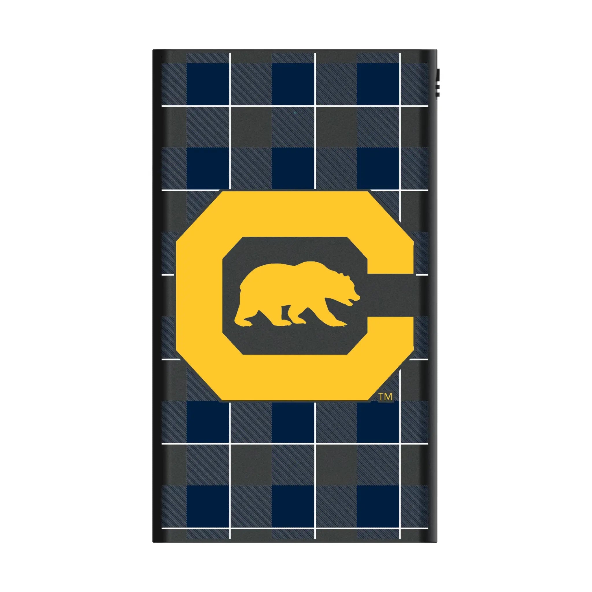 University of California Berkeley Golden Bears Plaid 5000mAh Flat Powerbank