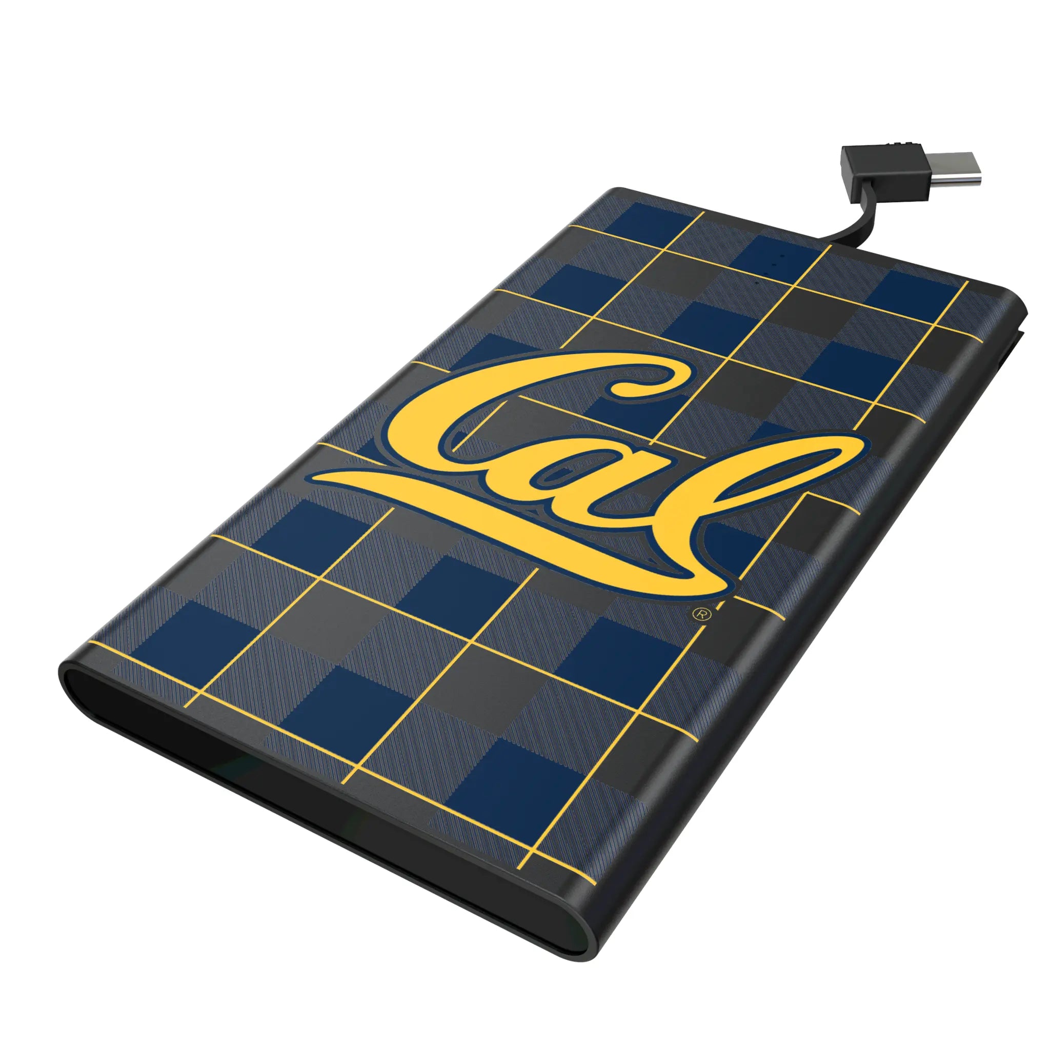 University of California Berkeley Golden Bears Plaid 5000mAh Flat Powerbank