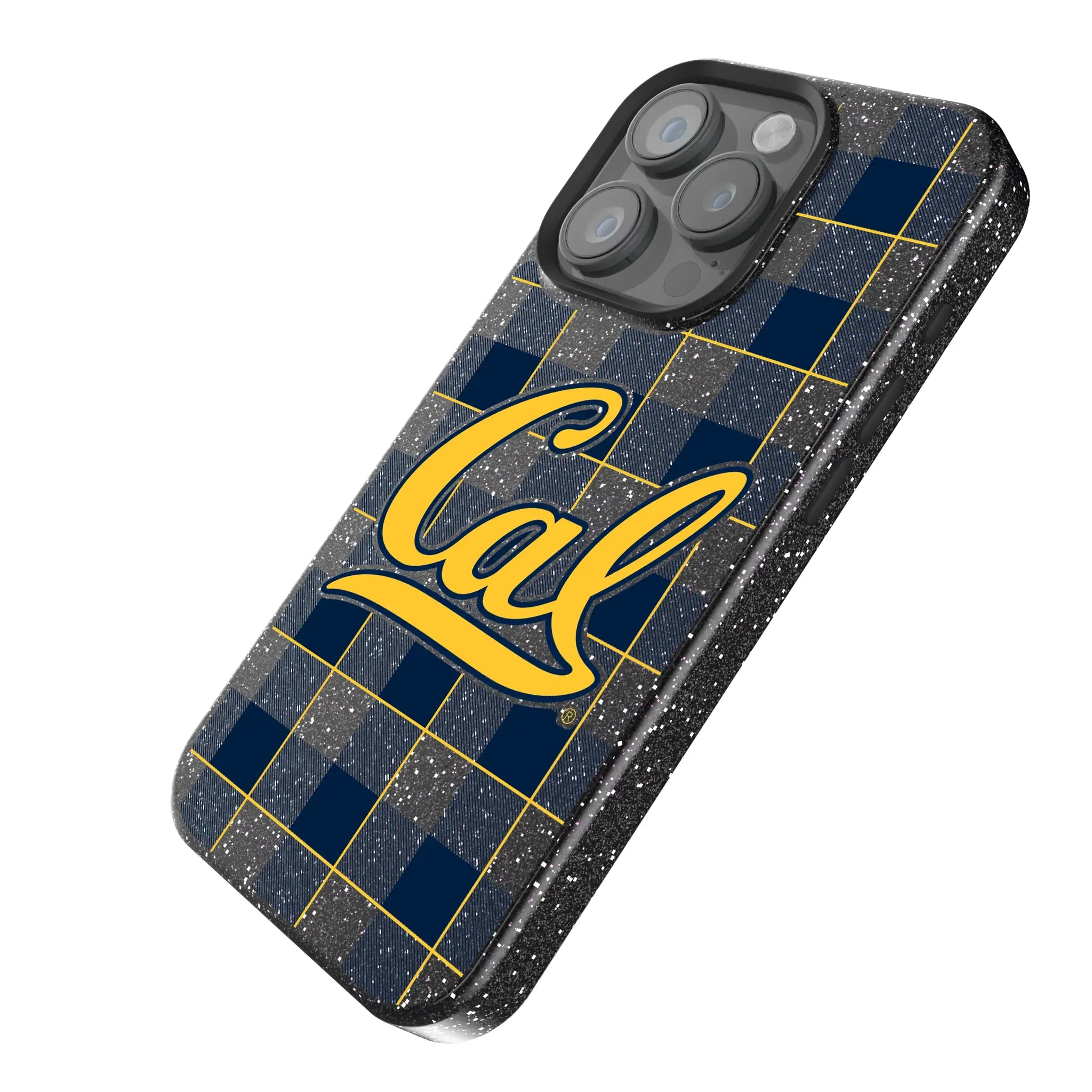 University of California Berkeley Golden Bears Plaid Bling Phone Case