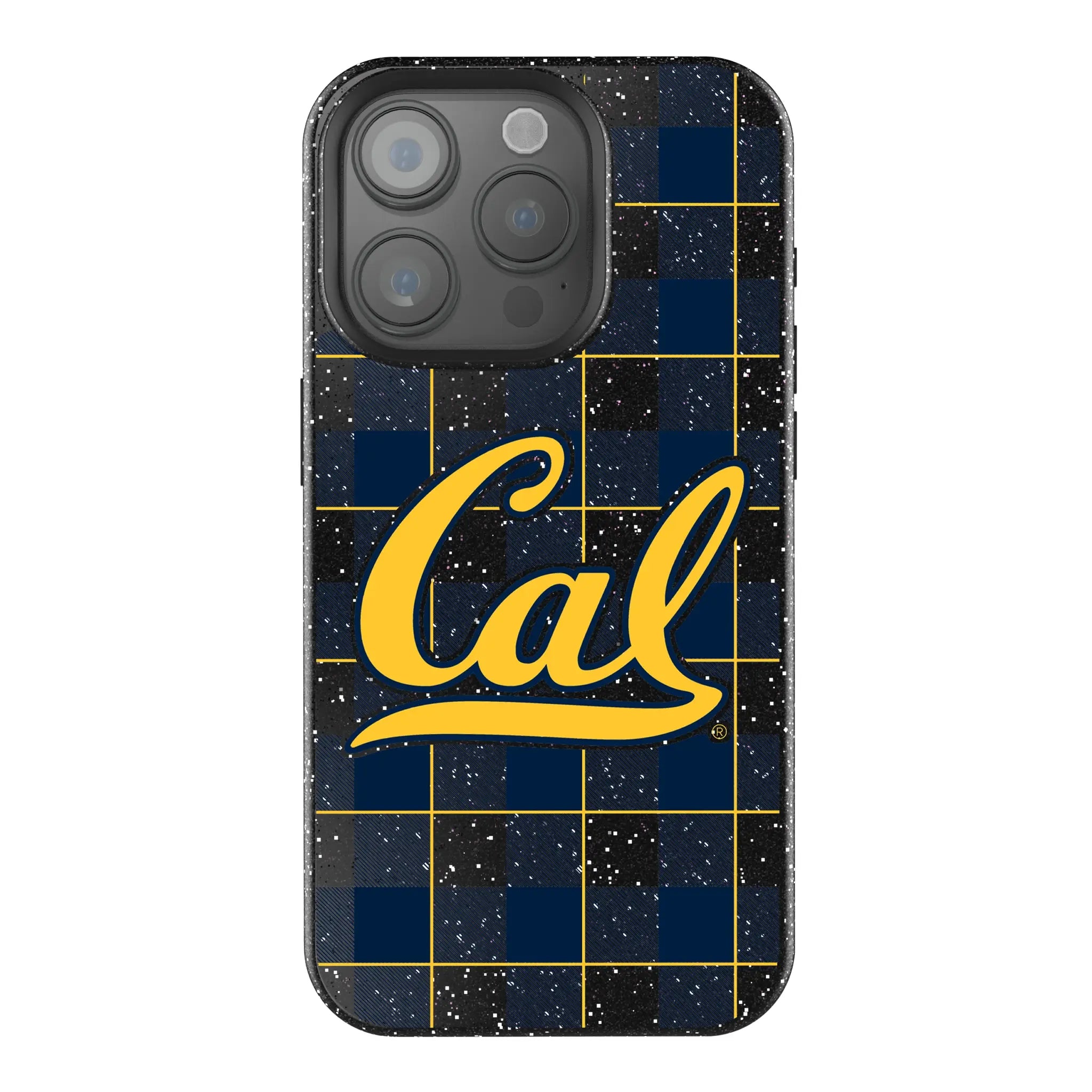University of California Berkeley Golden Bears Plaid Bling Phone Case
