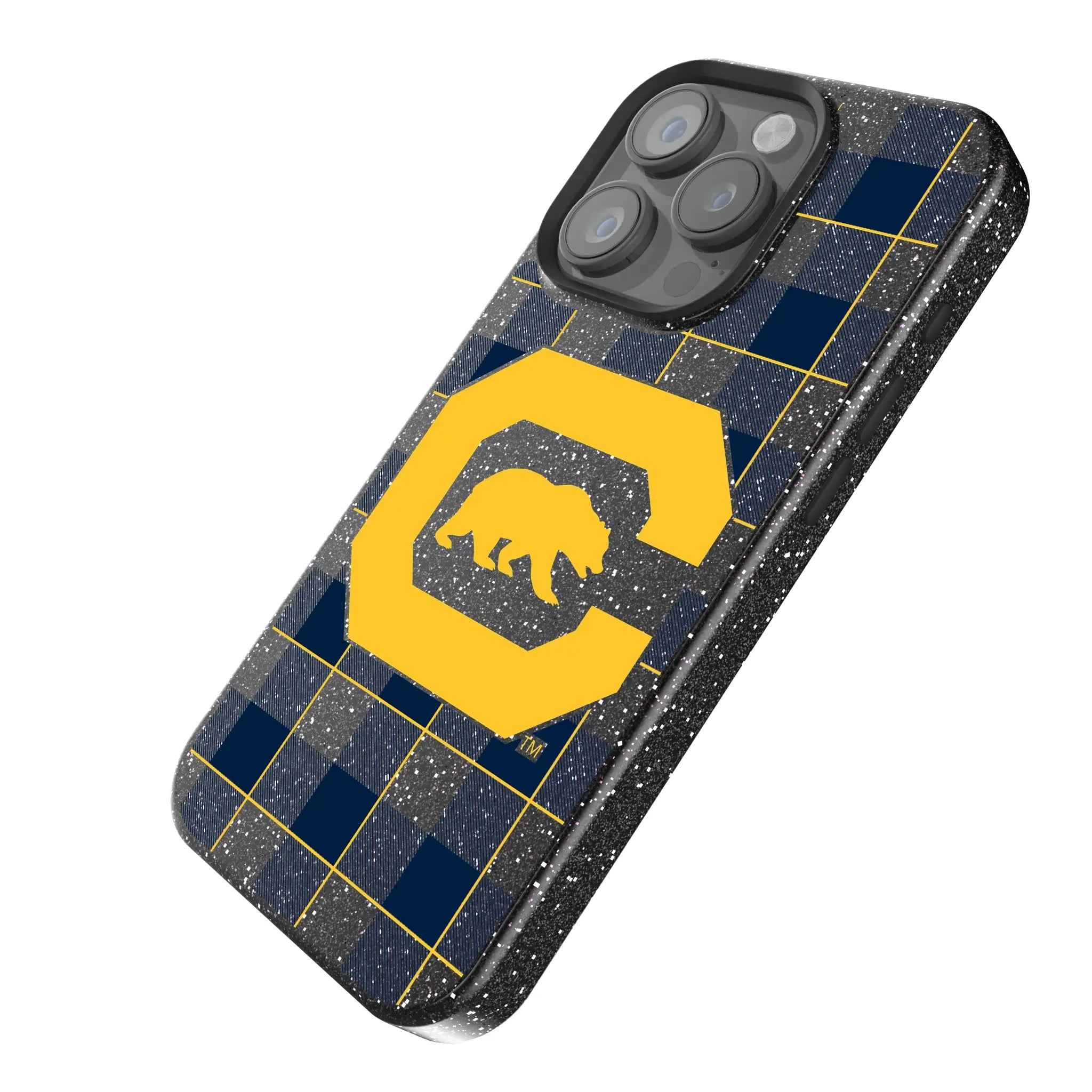University of California Berkeley Golden Bears Plaid Bling Phone Case
