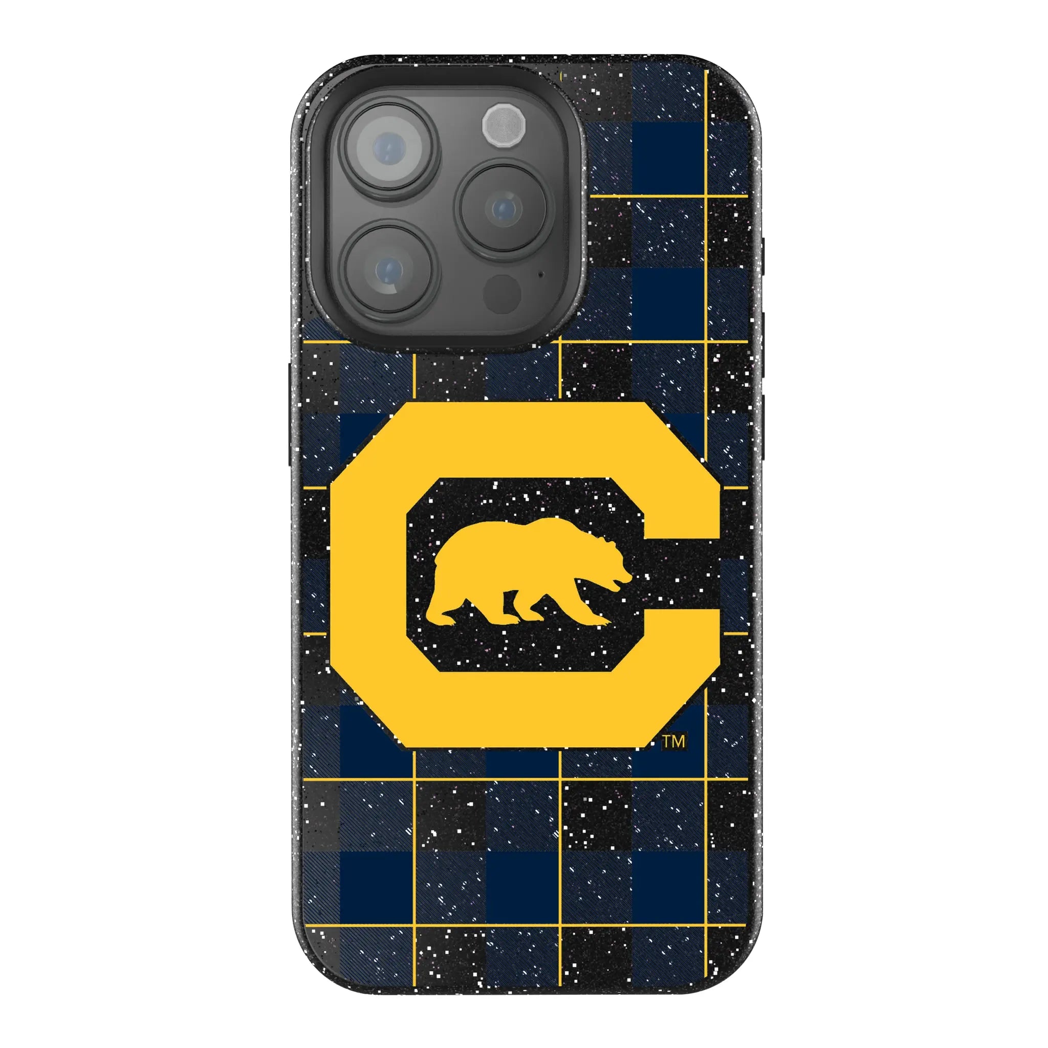 University of California Berkeley Golden Bears Plaid Bling Phone Case