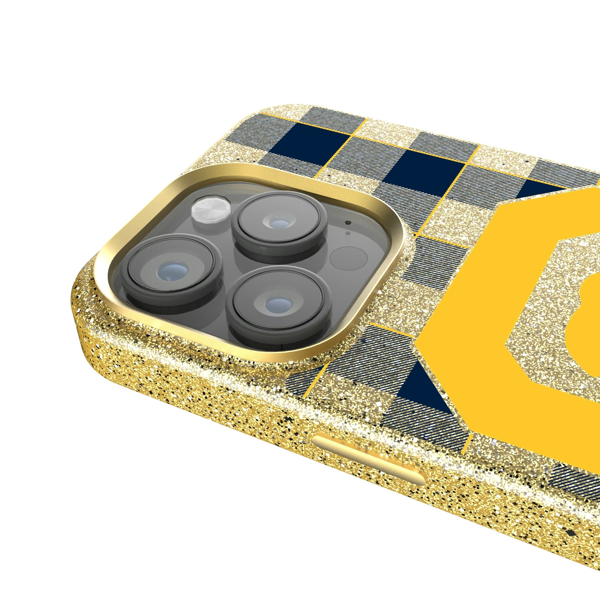 University of California Berkeley Golden Bears Plaid Bling Phone Case