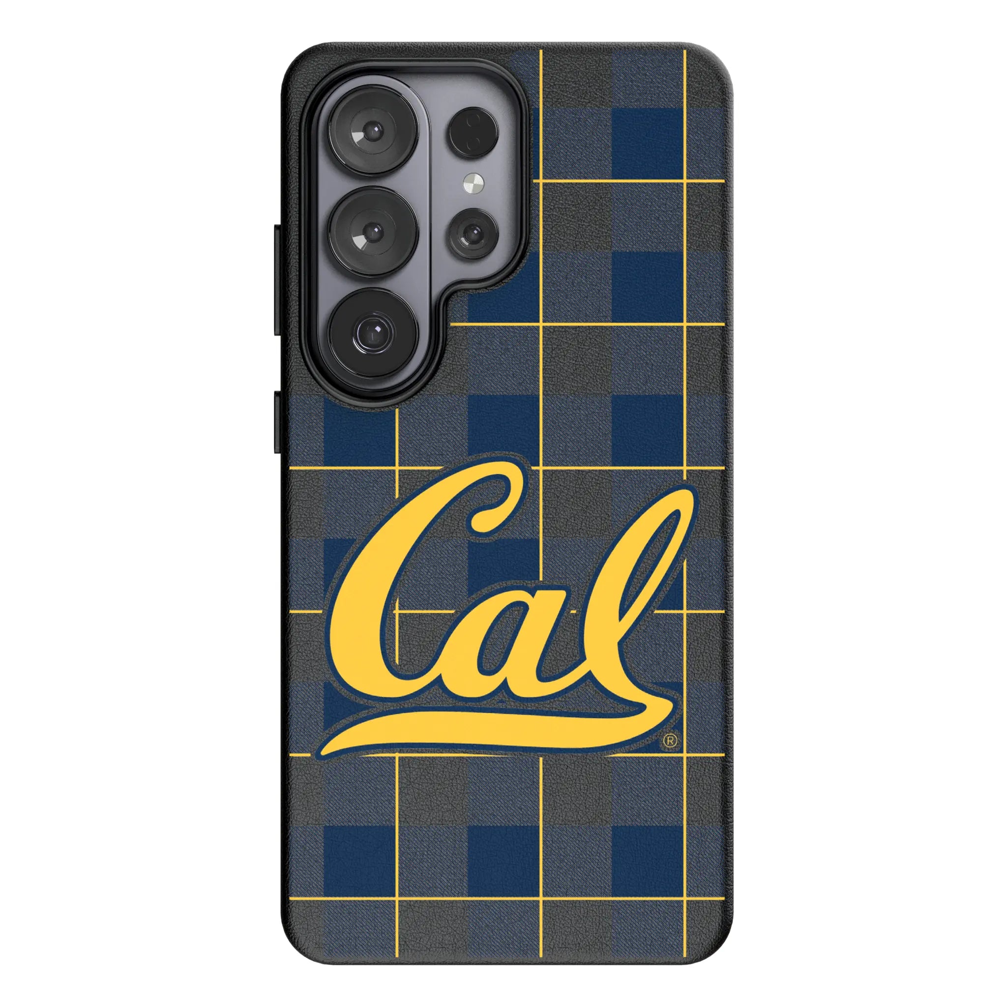 University of California Berkeley Golden Bears Plaid MagSafe Compatible Phone Case for Samsung Galaxy