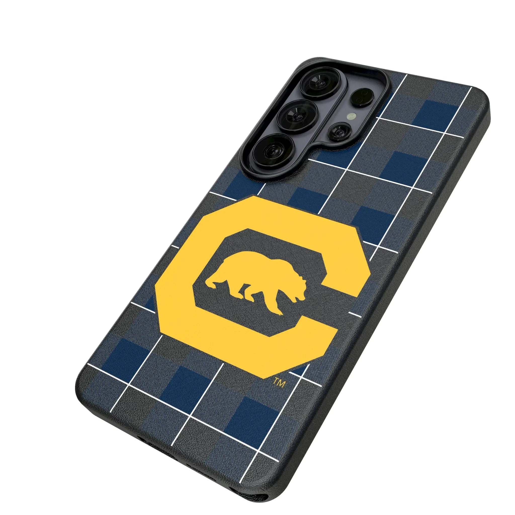 University of California Berkeley Golden Bears Plaid MagSafe Compatible Phone Case for Samsung Galaxy