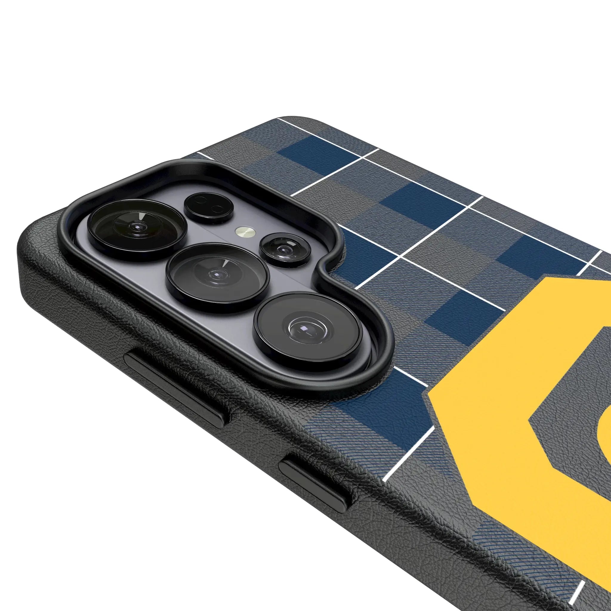 University of California Berkeley Golden Bears Plaid MagSafe Compatible Phone Case for Samsung Galaxy