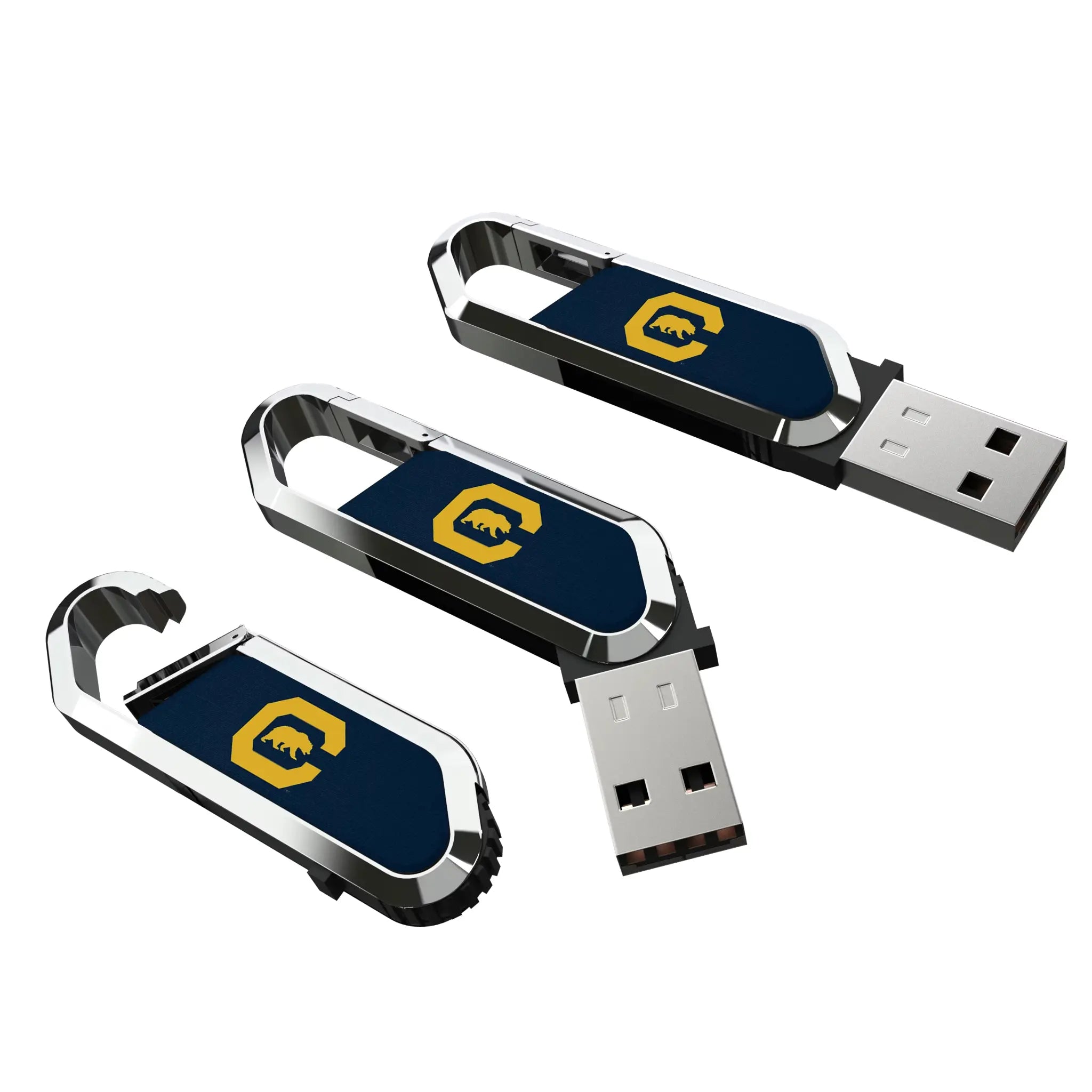 University of California Berkeley Golden Bears Solid USB 32GB Clip Style Flash Drive
