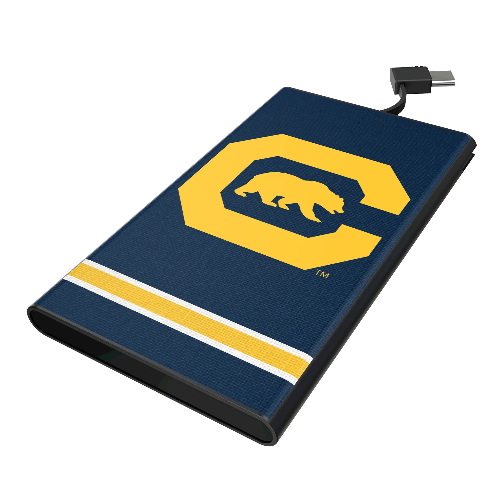 University of California Berkeley Golden Bears Stripe 5000mAh Flat Powerbank