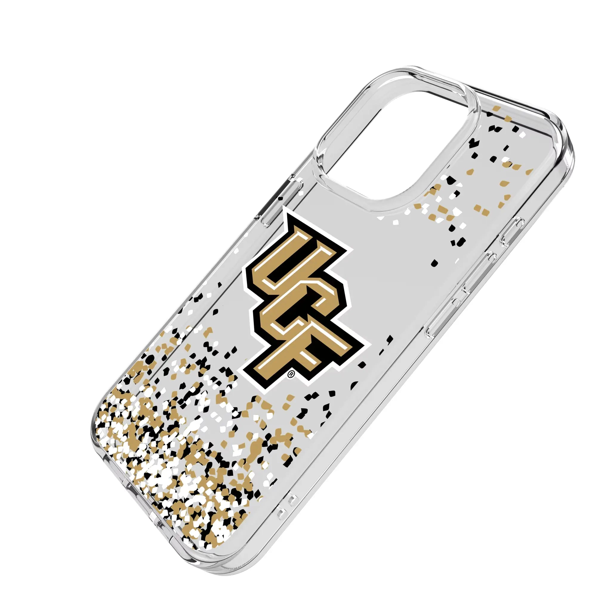 University of Central Florida Golden Knights Confetti Clear Phone Case for Apple iPhone