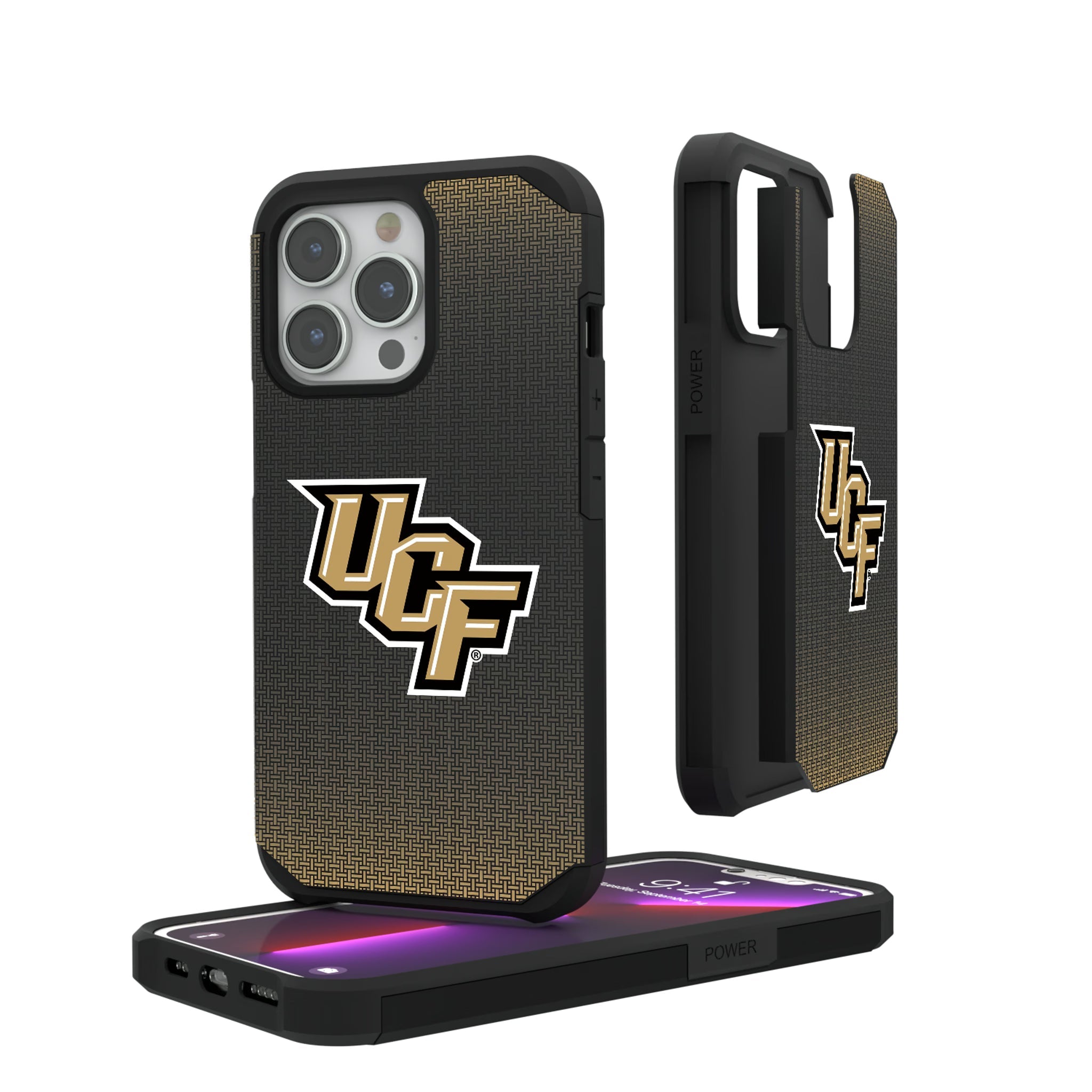 University of Central Florida Golden Knights Linen Rugged Phone Case - Sports Gifts, Sports Memorabilia, Sports Collectibles, Fan Shop
