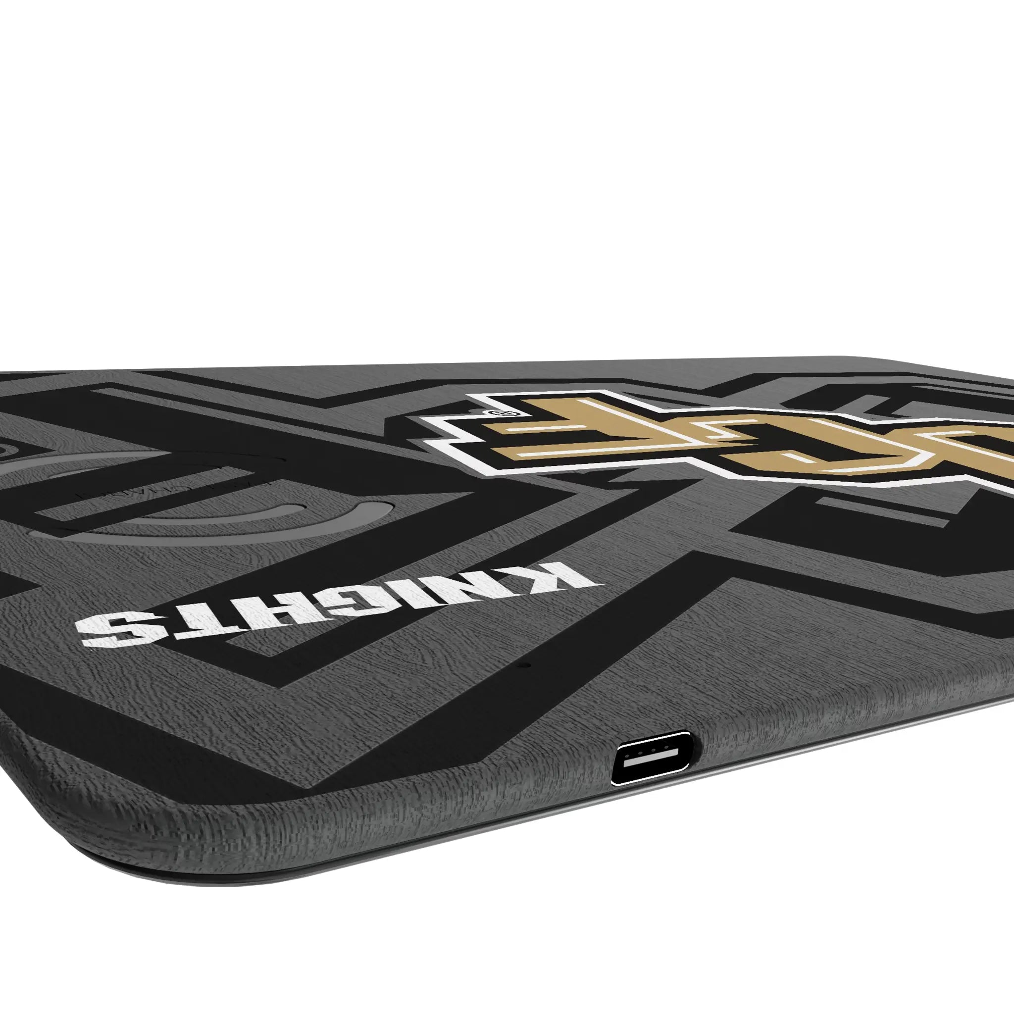 University of Central Florida Golden Knights Monocolor Tilt 15-Watt Wireless Charger and Mouse Pad