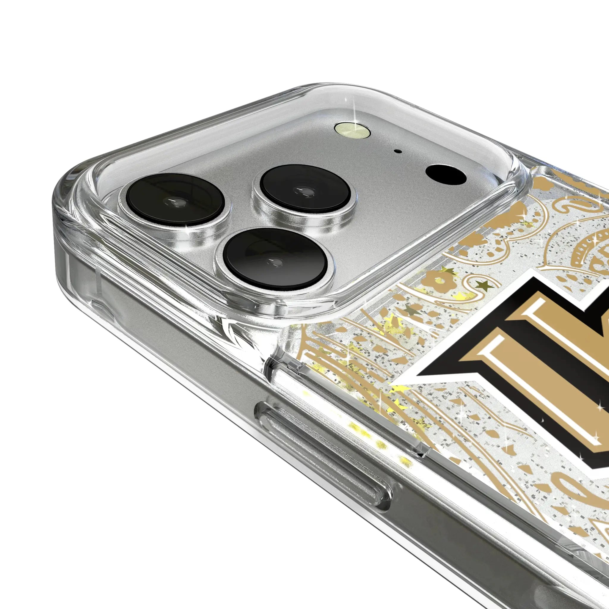 University of Central Florida Golden Knights Paisley Glitter Phone Case
