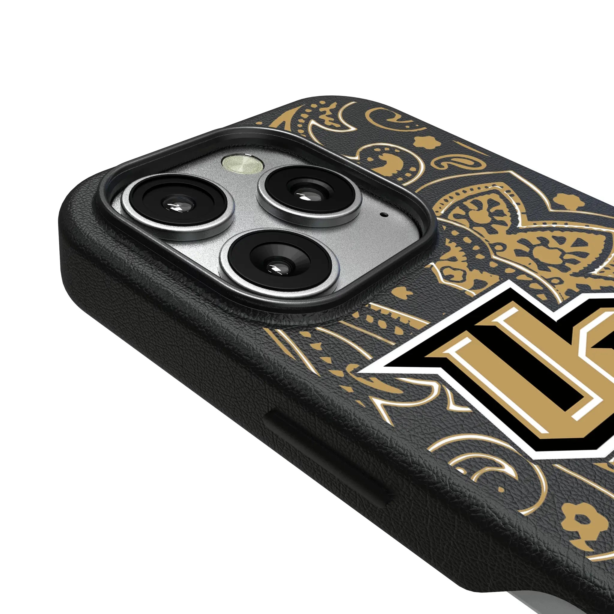 University of Central Florida Golden Knights Paisley MagSafe Compatible Phone Case for Apple iPhone