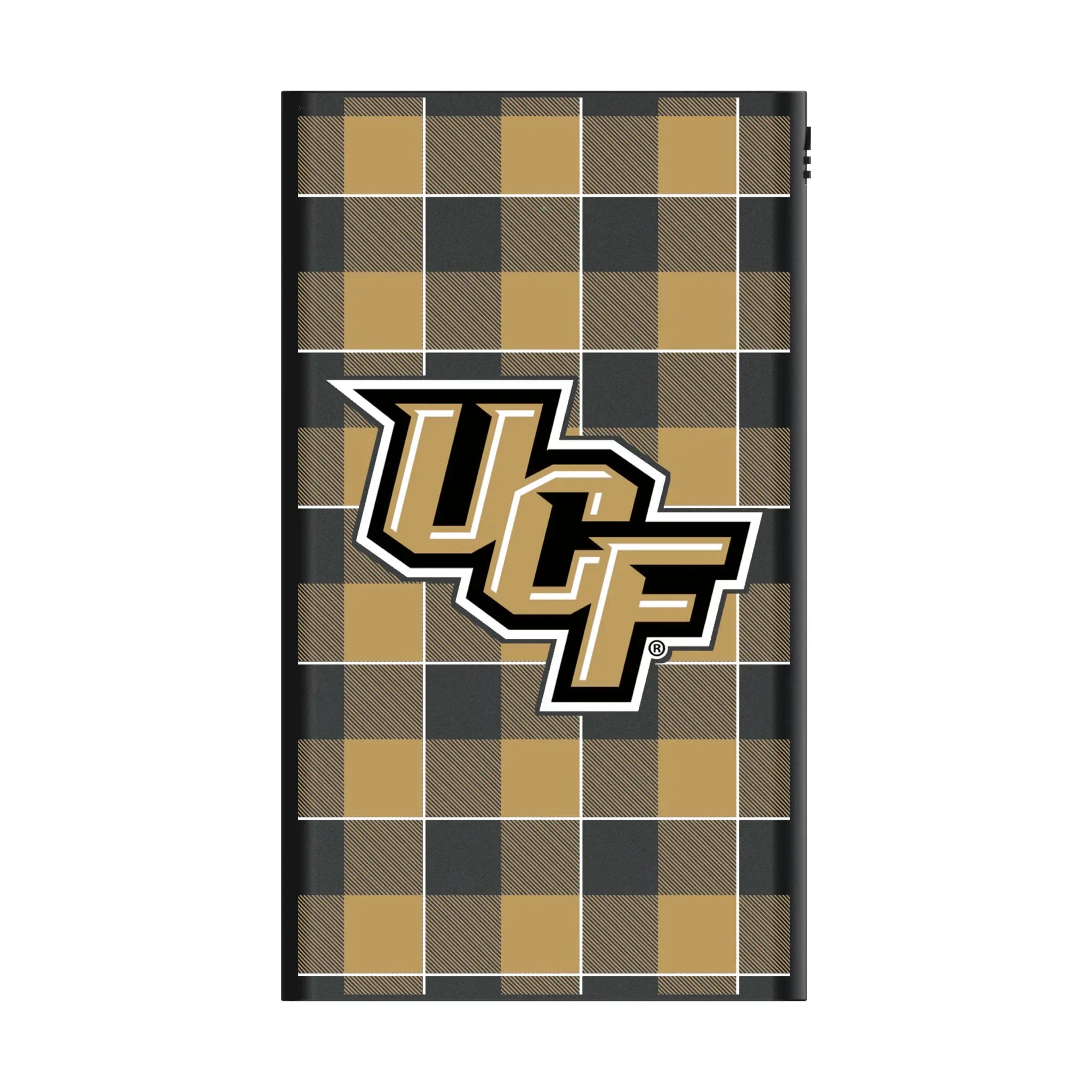 University of Central Florida Golden Knights Plaid 5000mAh Flat Powerbank