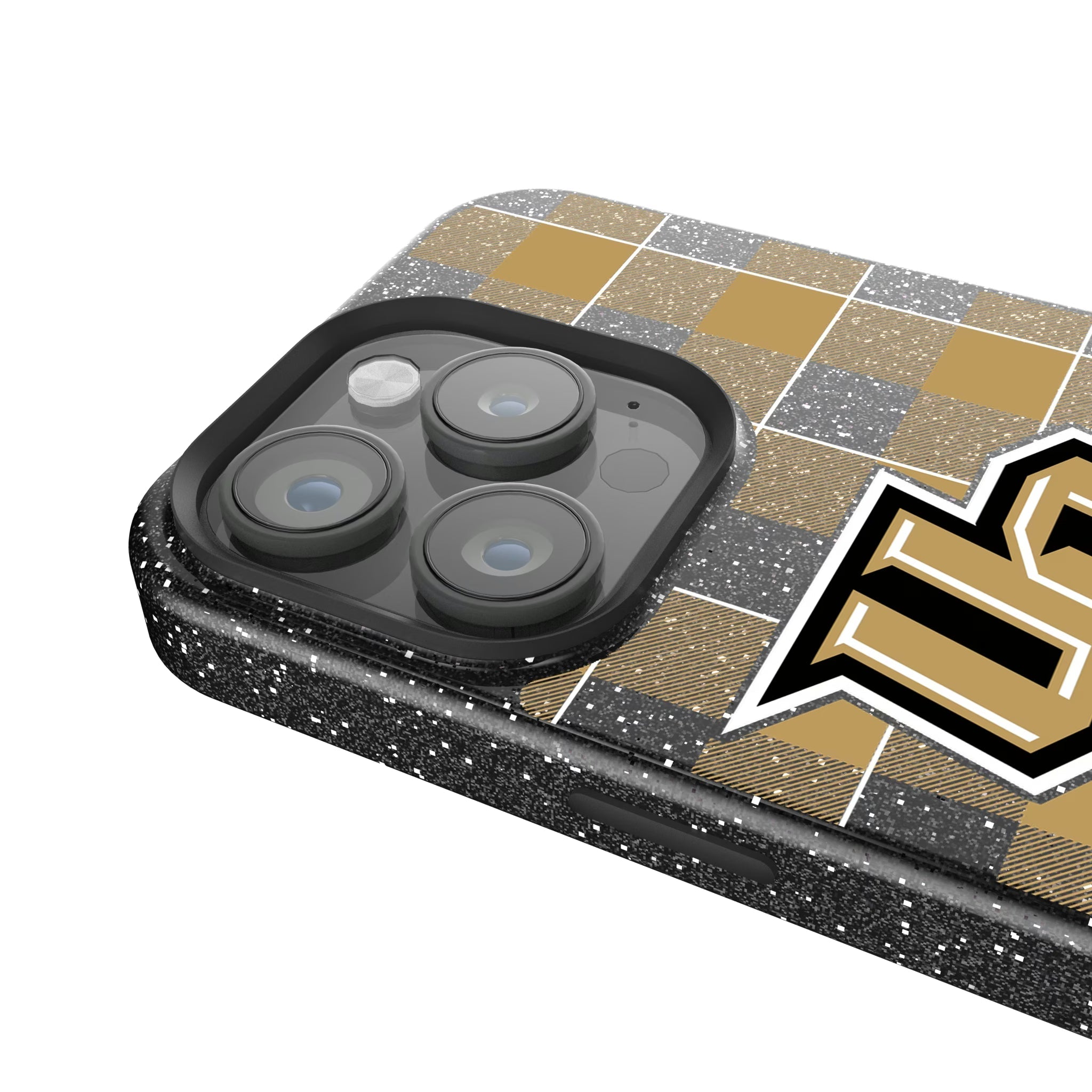 University of Central Florida Golden Knights Plaid Bling Phone Case
