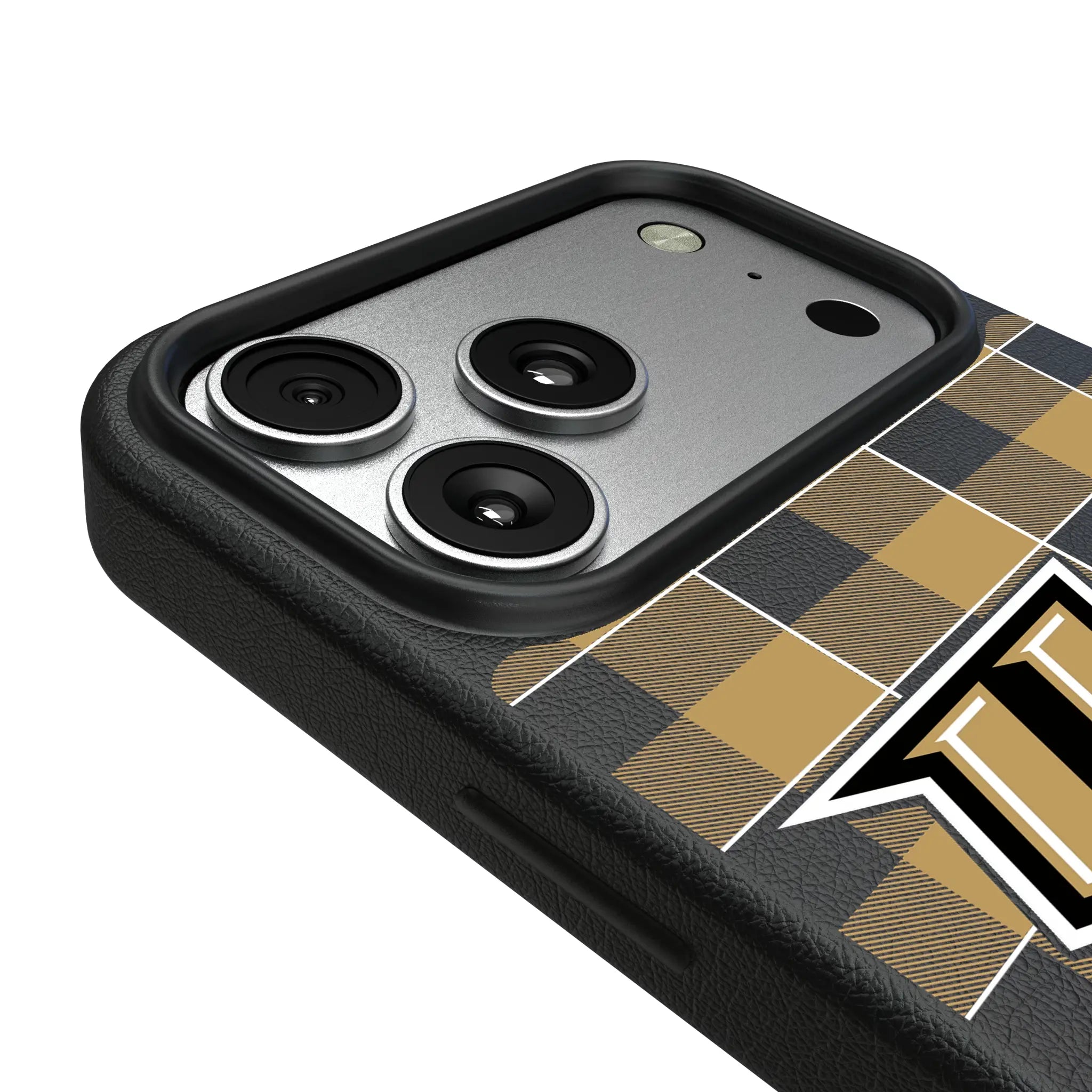 University of Central Florida Golden Knights Plaid MagSafe Compatible Phone Case for Apple iPhone