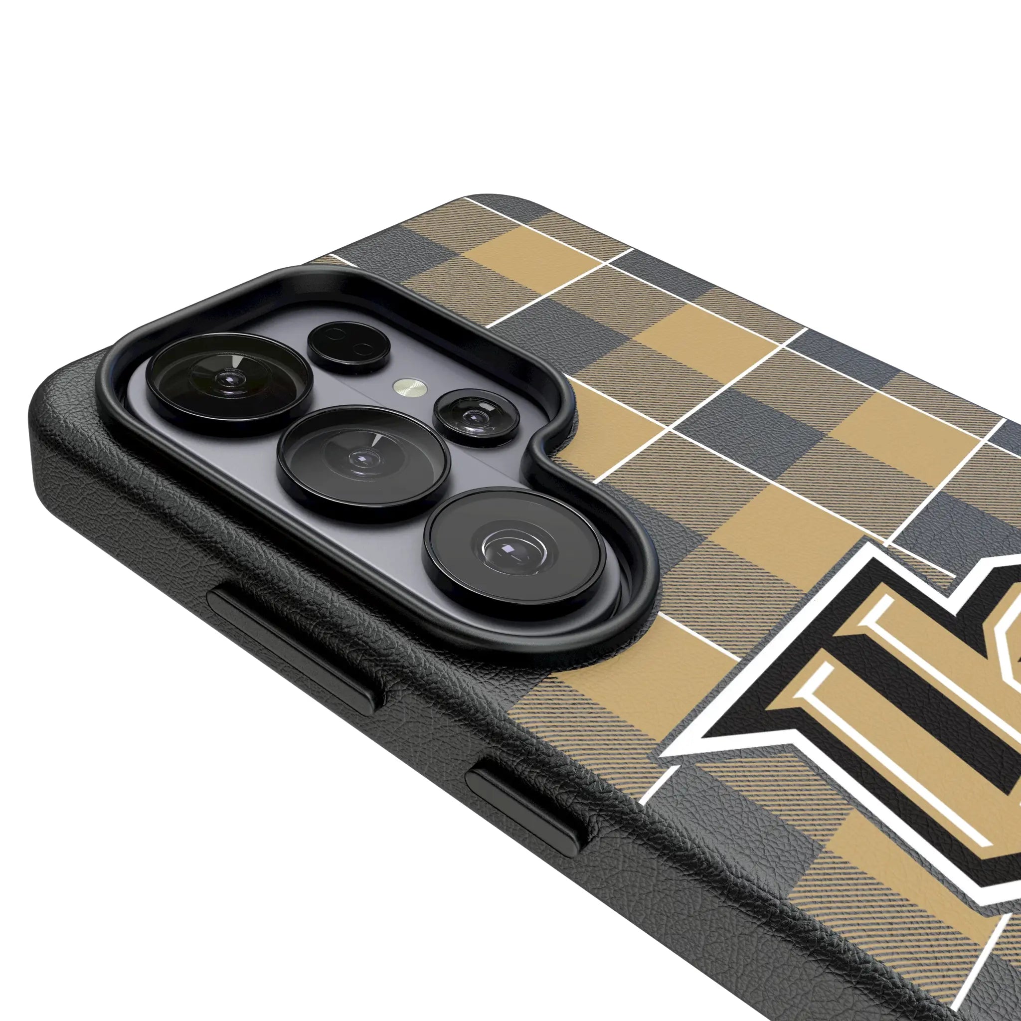 University of Central Florida Golden Knights Plaid MagSafe Compatible Phone Case for Samsung Galaxy