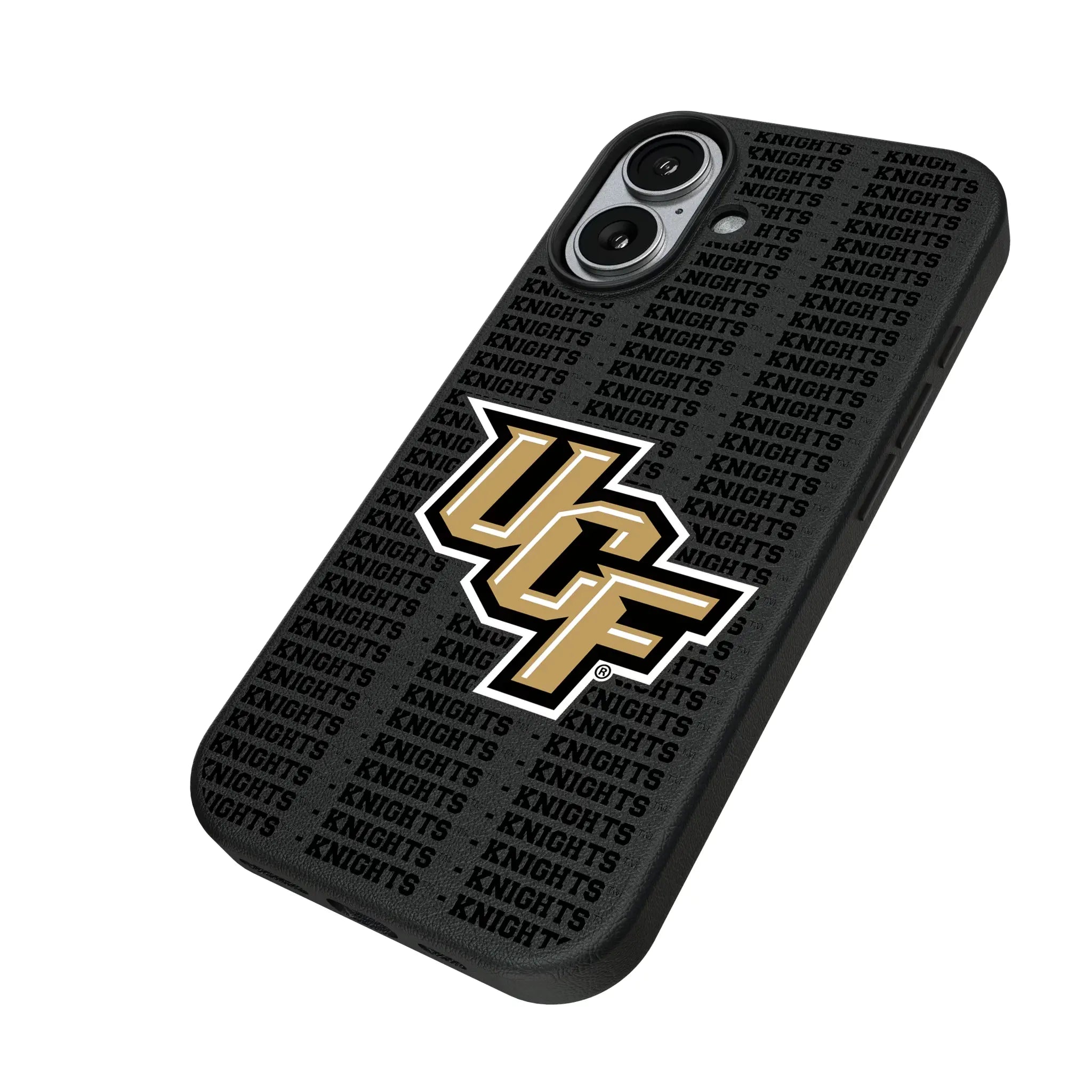 University of Central Florida Golden Knights Text Backdrop MagSafe Compatible Phone Case for Apple iPhone