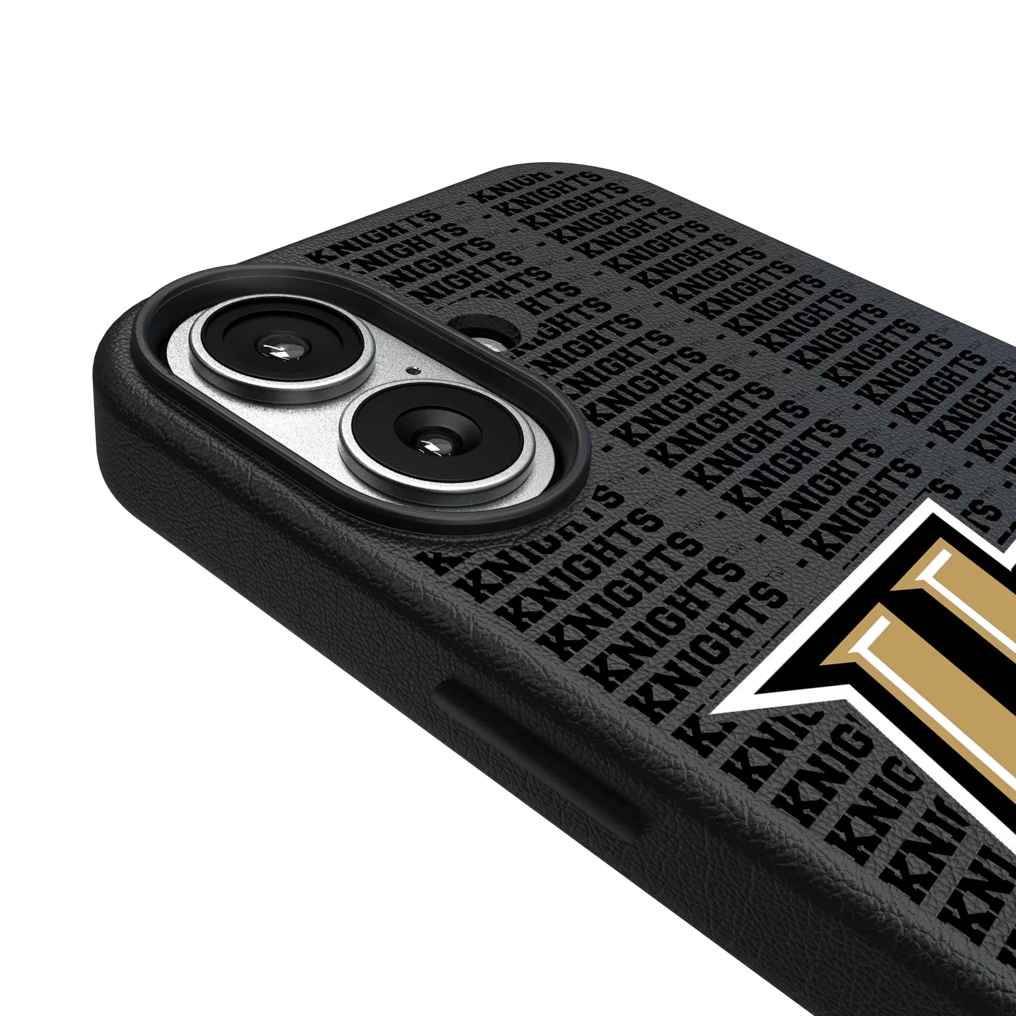 University of Central Florida Golden Knights Text Backdrop MagSafe Compatible Phone Case for Apple iPhone