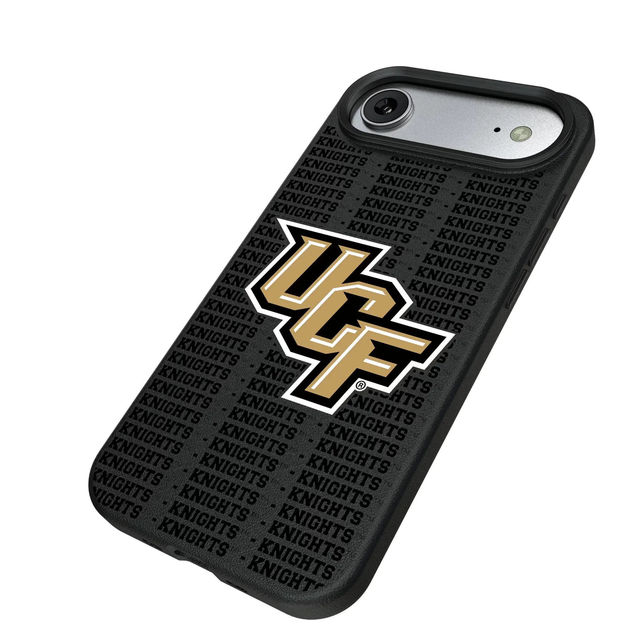 University of Central Florida Golden Knights Text Backdrop MagSafe Compatible Phone Case for Apple iPhone
