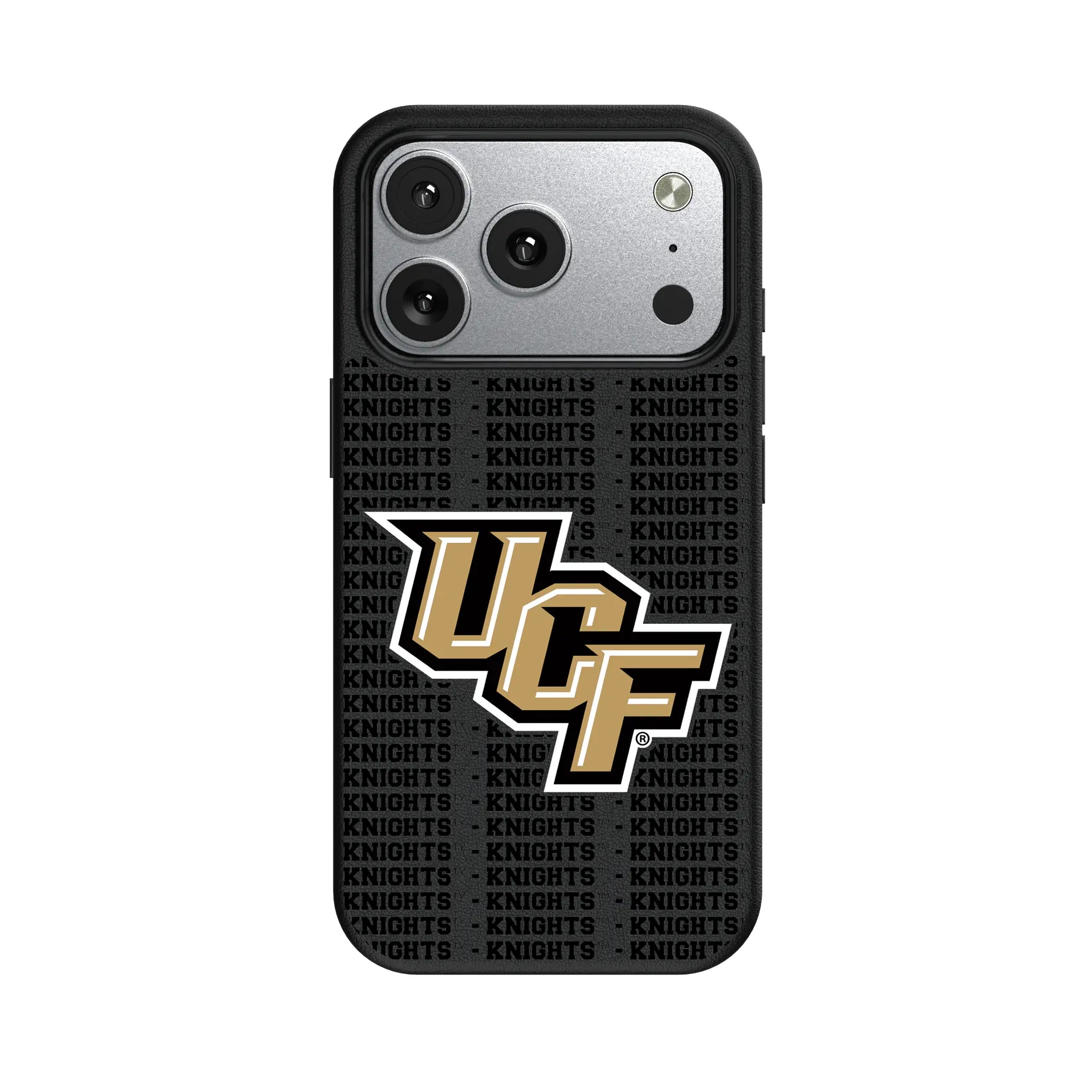 University of Central Florida Golden Knights Text Backdrop MagSafe Compatible Phone Case for Apple iPhone