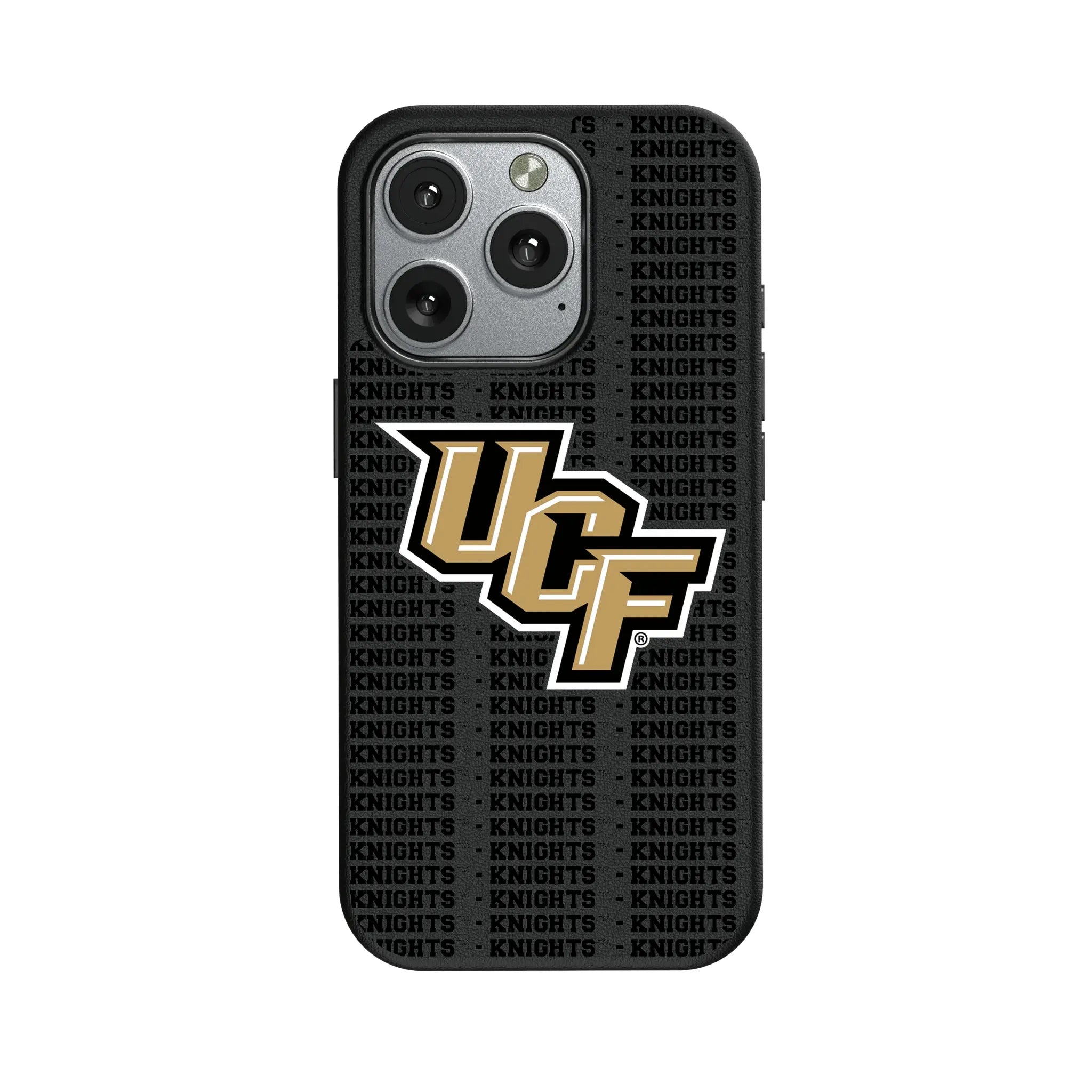University of Central Florida Golden Knights Text Backdrop MagSafe Compatible Phone Case for Apple iPhone