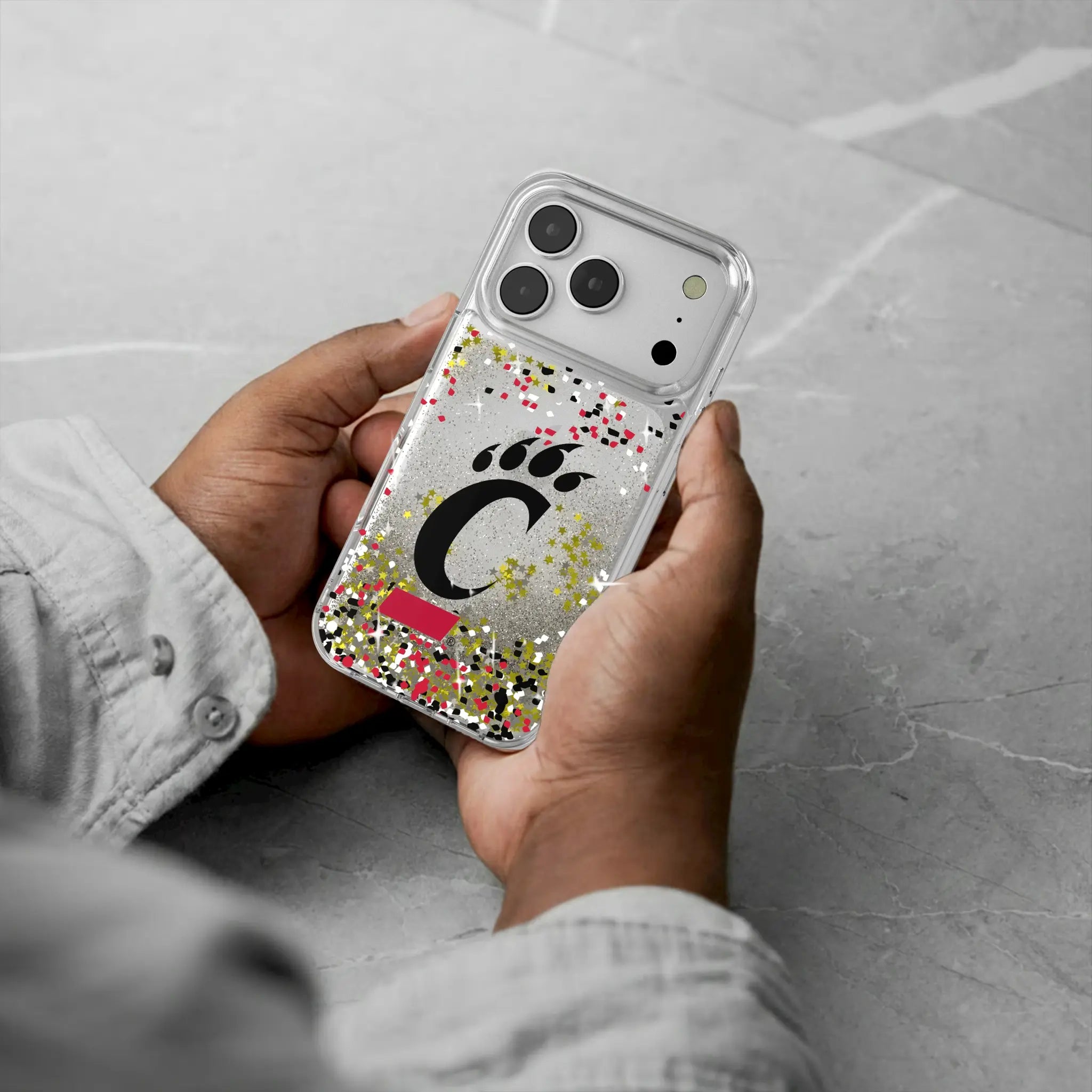 University of Cincinnati Bearcats Confetti Glitter Phone Case