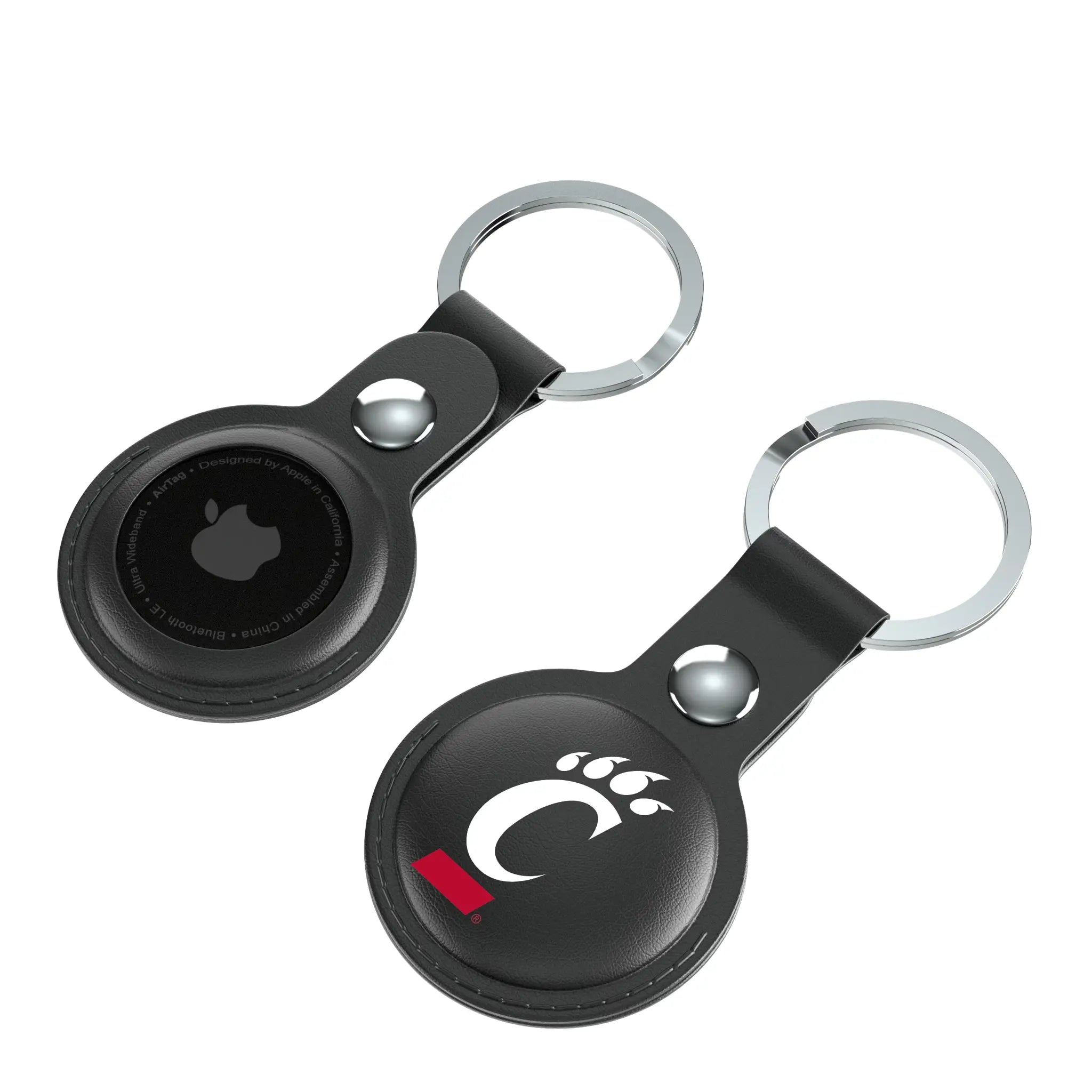 University of Cincinnati Bearcats Insignia Black Airtag Holder 2-Pack