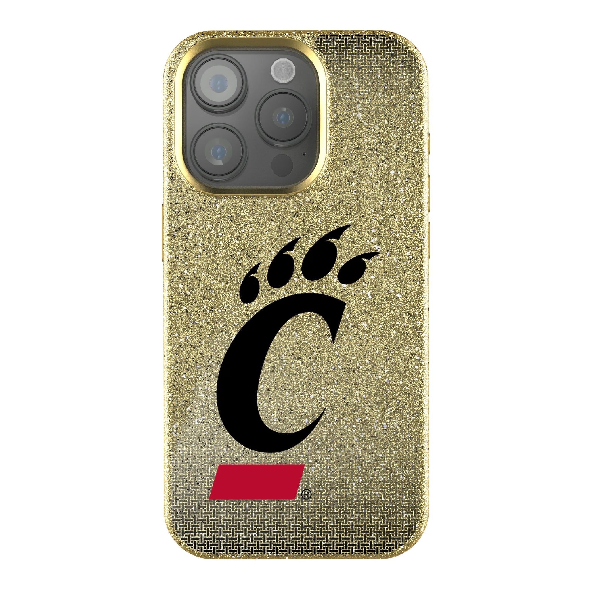 University of Cincinnati Bearcats Linen Bling Phone Case for Apple iPhone